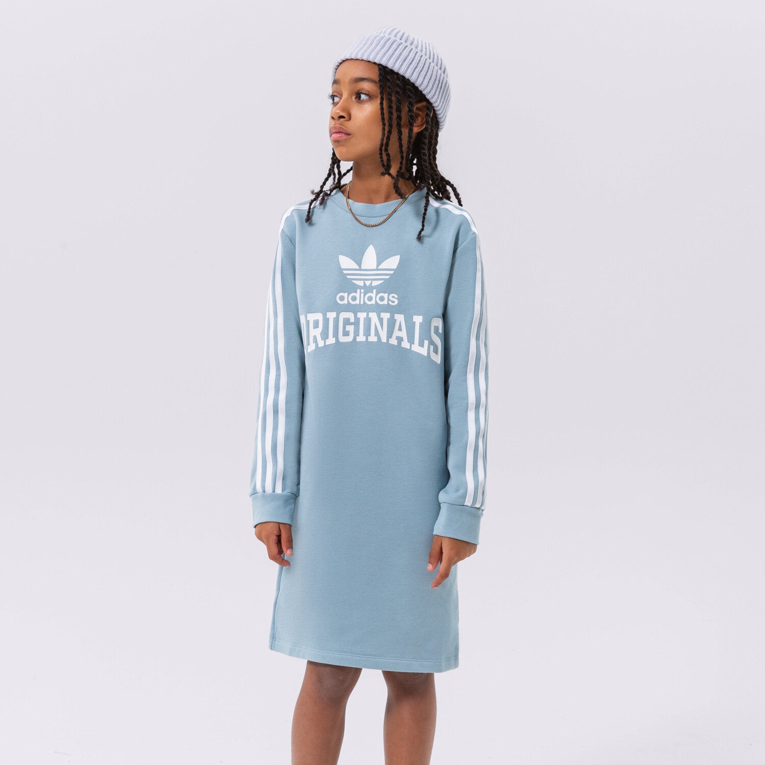 Kinder ADIDAS KLEID LS TRAININGSANZUGS GIRL HL6885 Blau