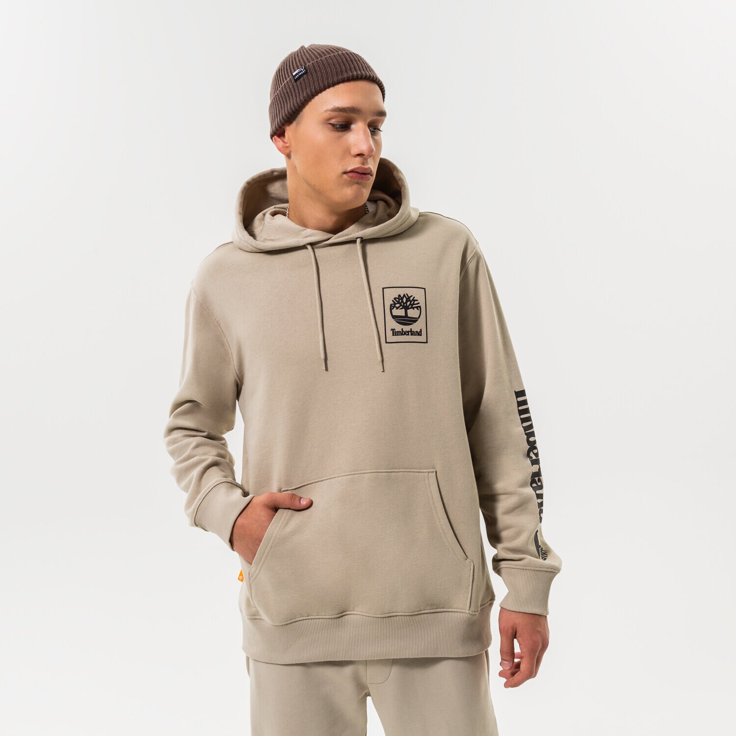 Herren TIMBERLAND HOODIE STACK ISLAND FOSSIL TB0A5ZHNCY21 Beige