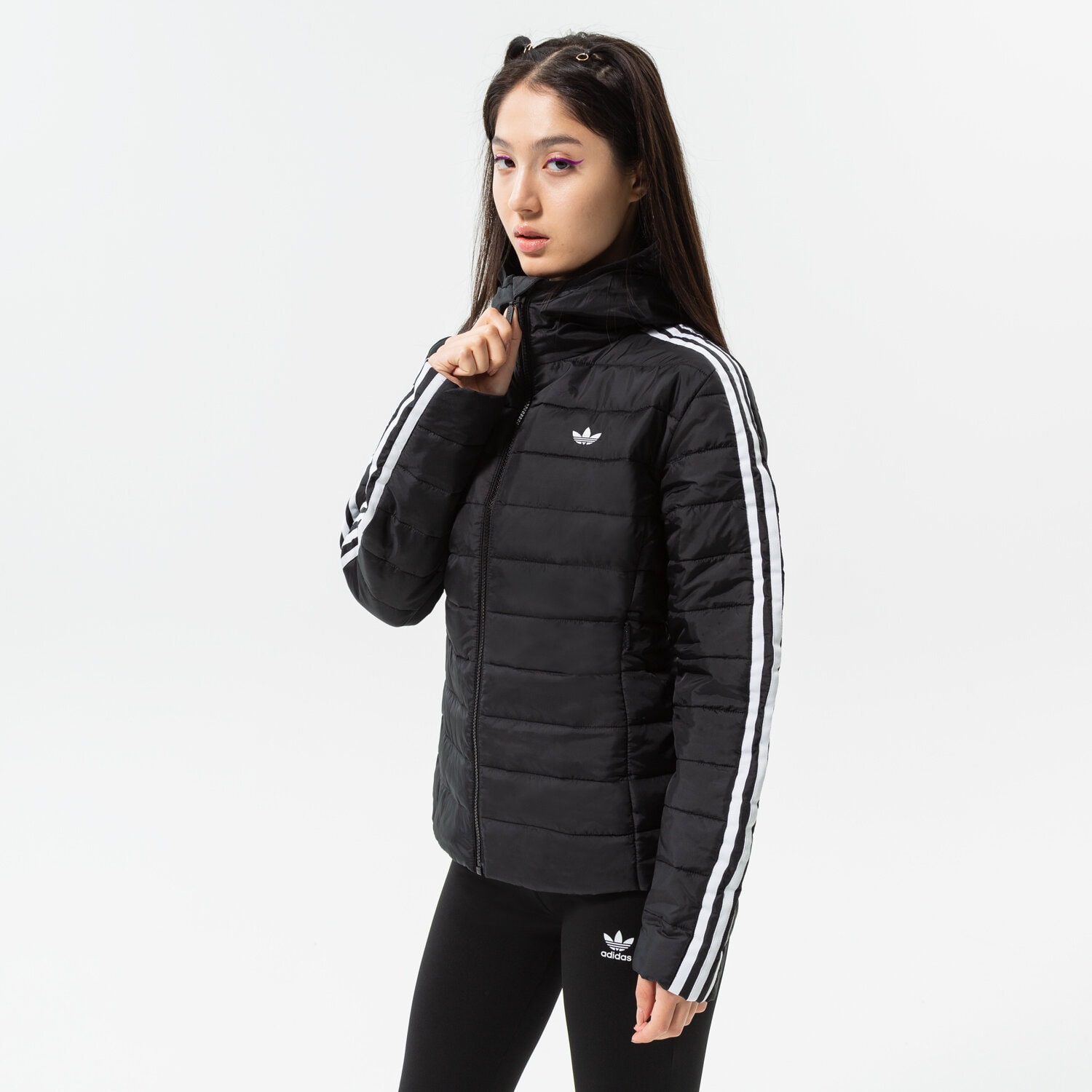 Damen Winterjacke ADIDAS JACKE SLIM JACKET HM2612 Schwarz