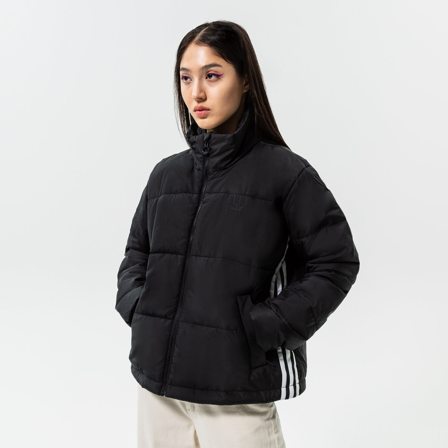 Damen Winterjacke ADIDAS DAUNENJACKE SHORT PUFFER HM2613 Schwarz