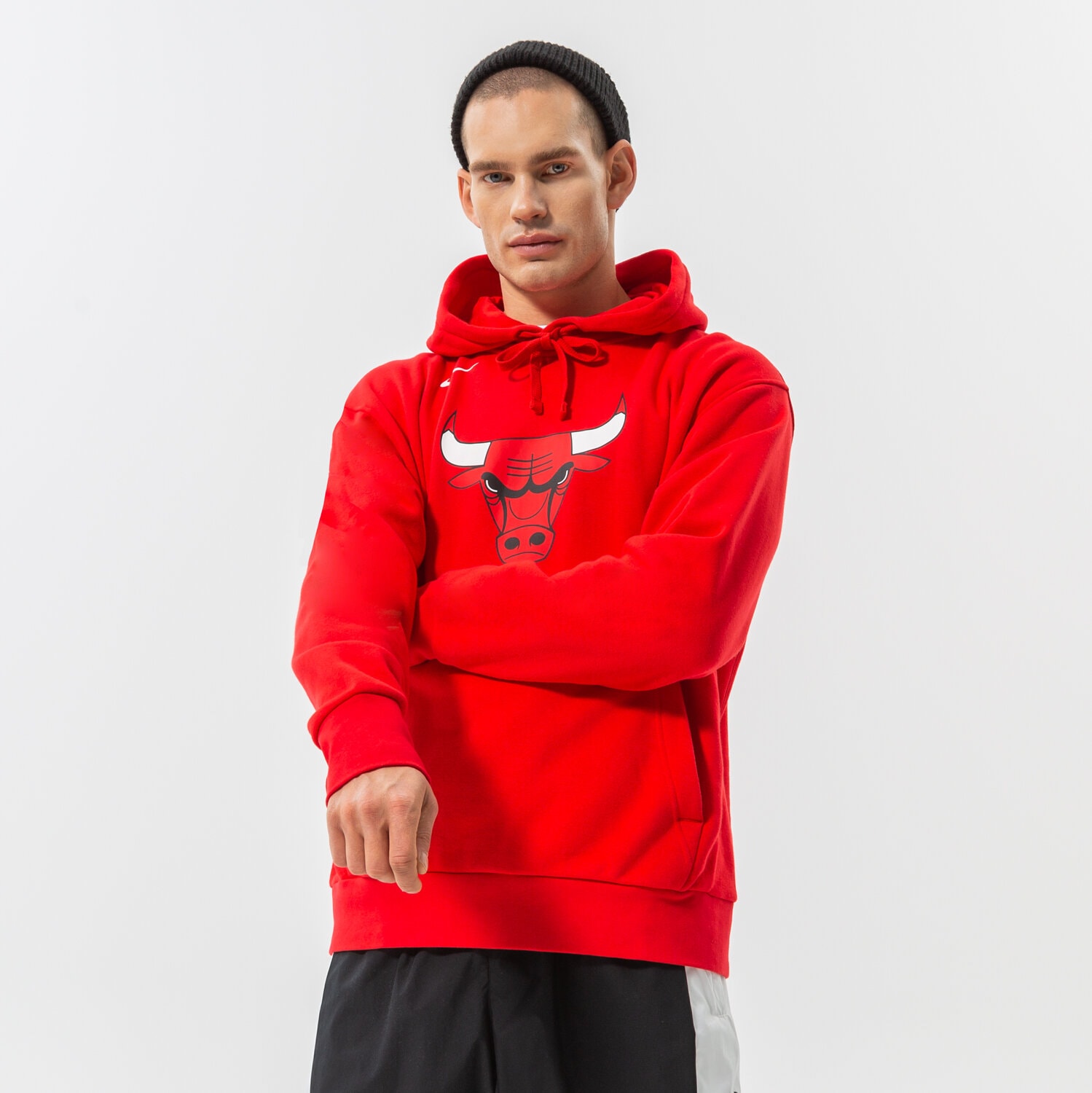 Herren NIKE HOODIE CHI M NK FLC PO ESSNTL NBA DN8625-657 Dunkelrot