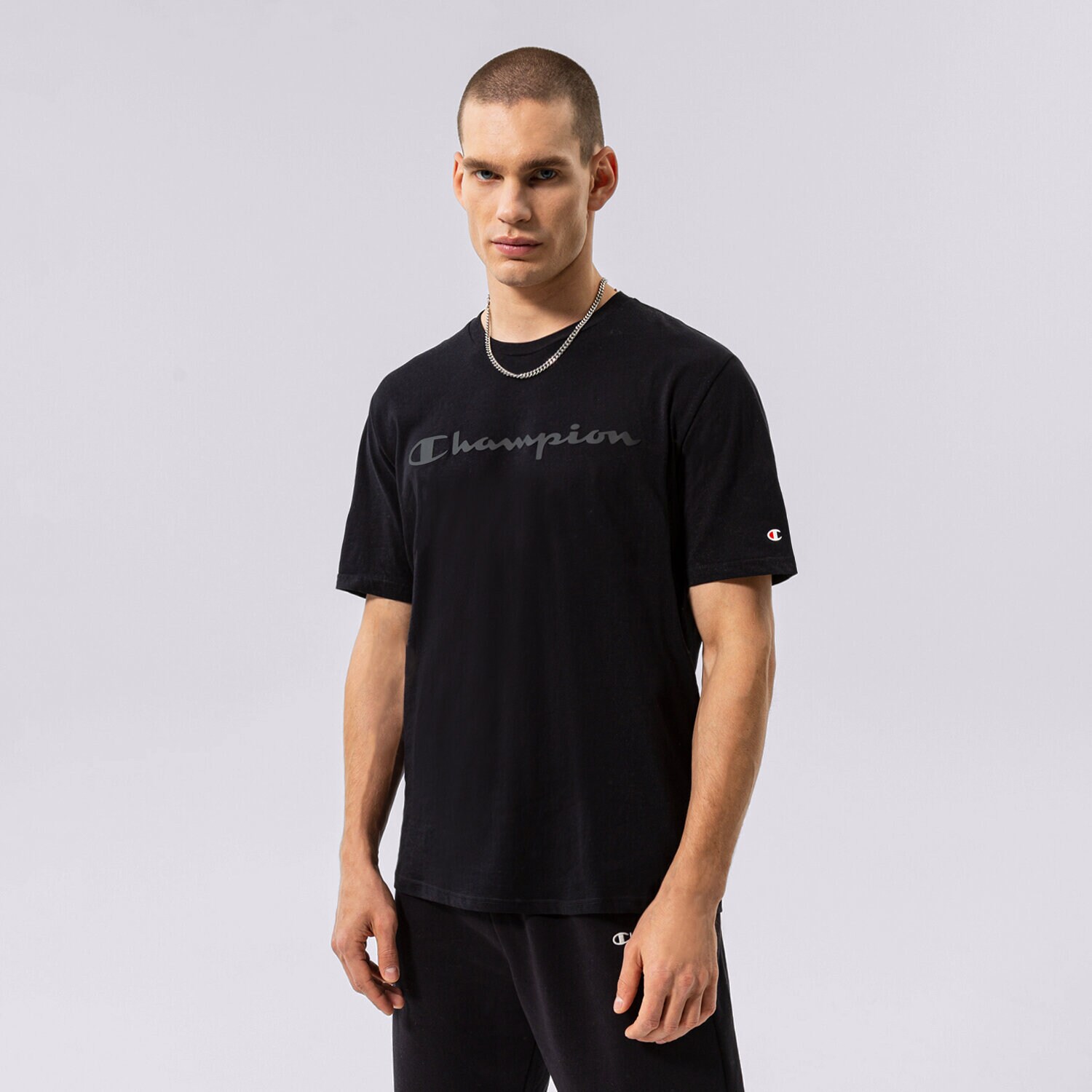 Herren T-Shirt CHAMPION T-SHIRT CREWNECK T-SHIRT 218284KK002 Schwarz