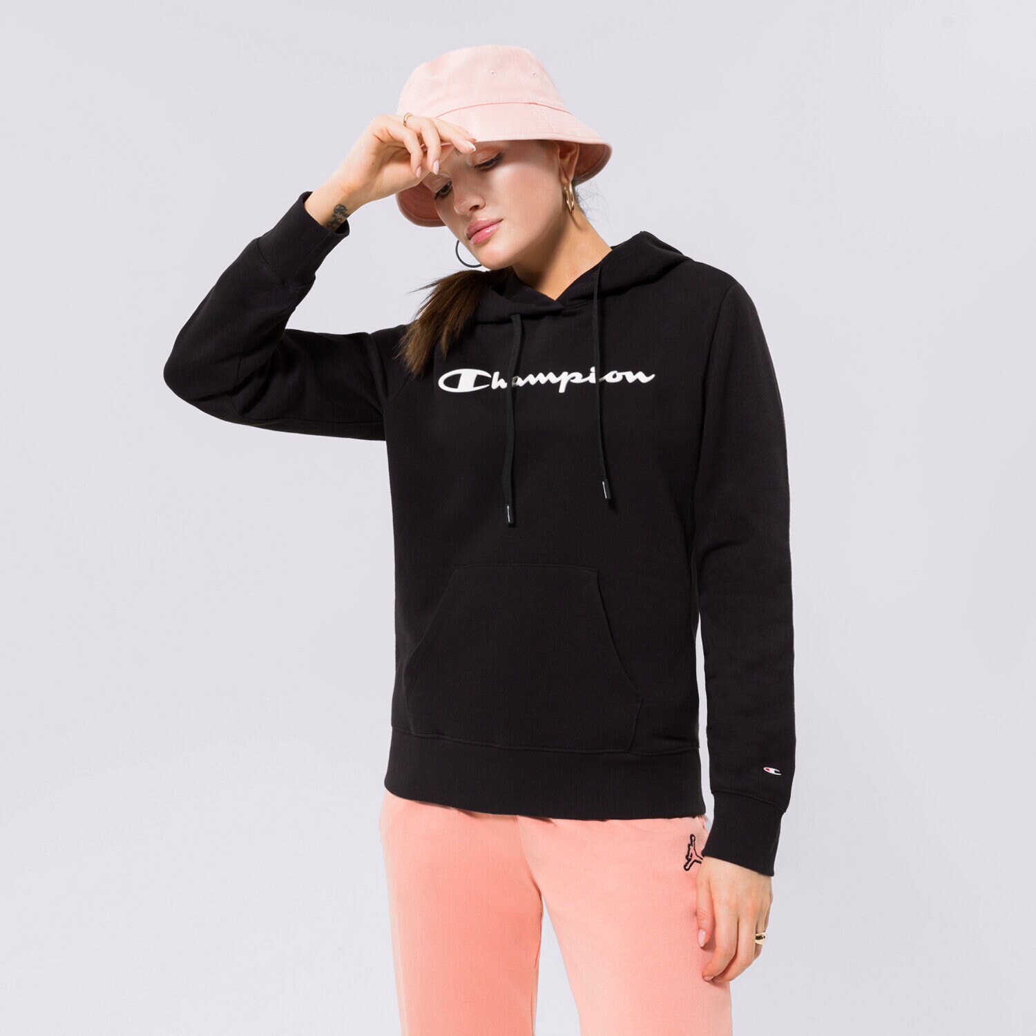 Damen CHAMPION SWEATSHIRT Z KAPTUREM HOODED SWEATSHIRT 115687KK001 Schwarz