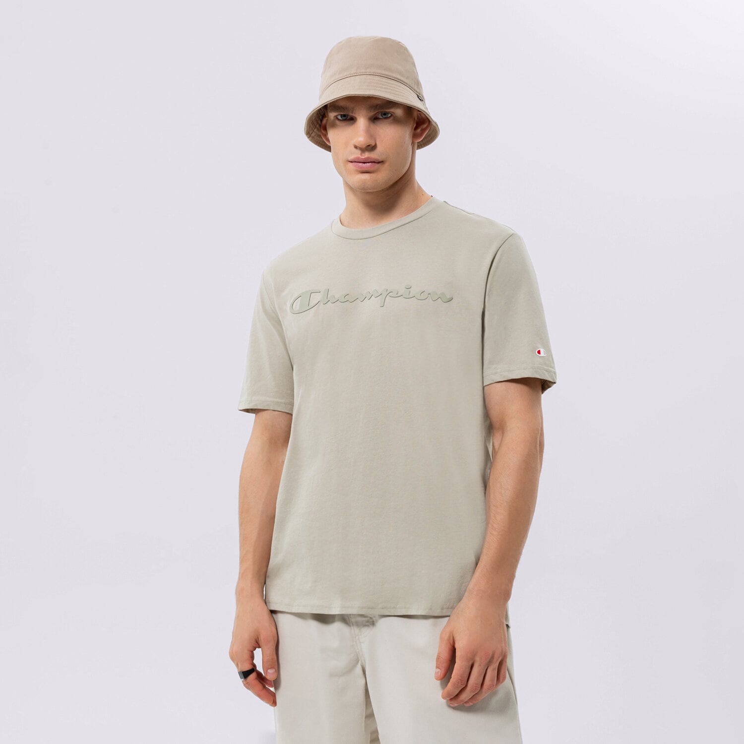 Herren T-Shirt CHAMPION T-SHIRT CREWNECK T-SHIRT 218284ES066 Grau