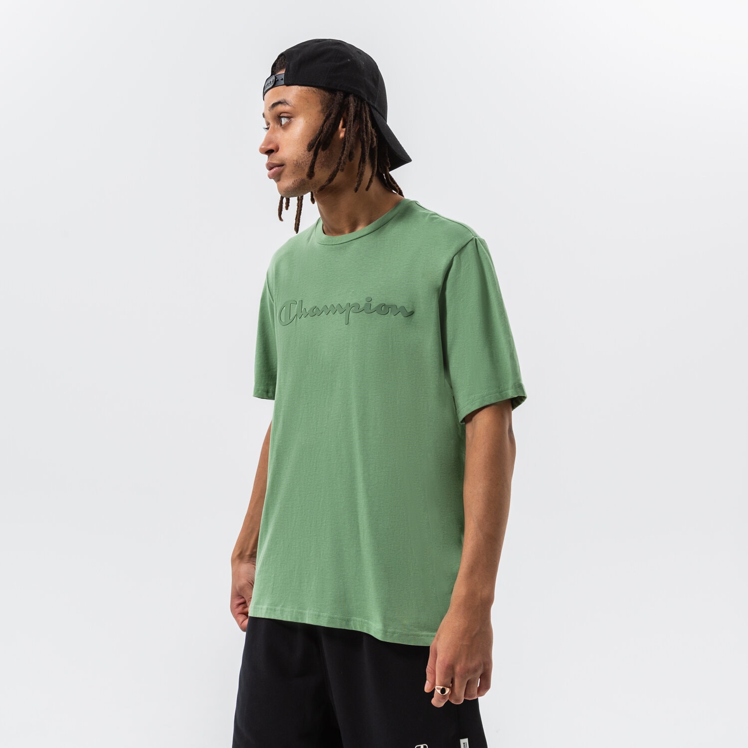Herren T-Shirt CHAMPION T-SHIRT CREWNECK T-SHIRT 218284GS088 Khaki
