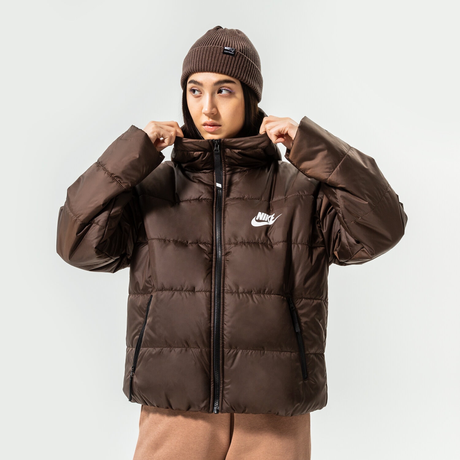 Damen Winterjacke NIKE JACKE WINTER W NSW SYN TF RPL HD JKT DX1797-237 Braun