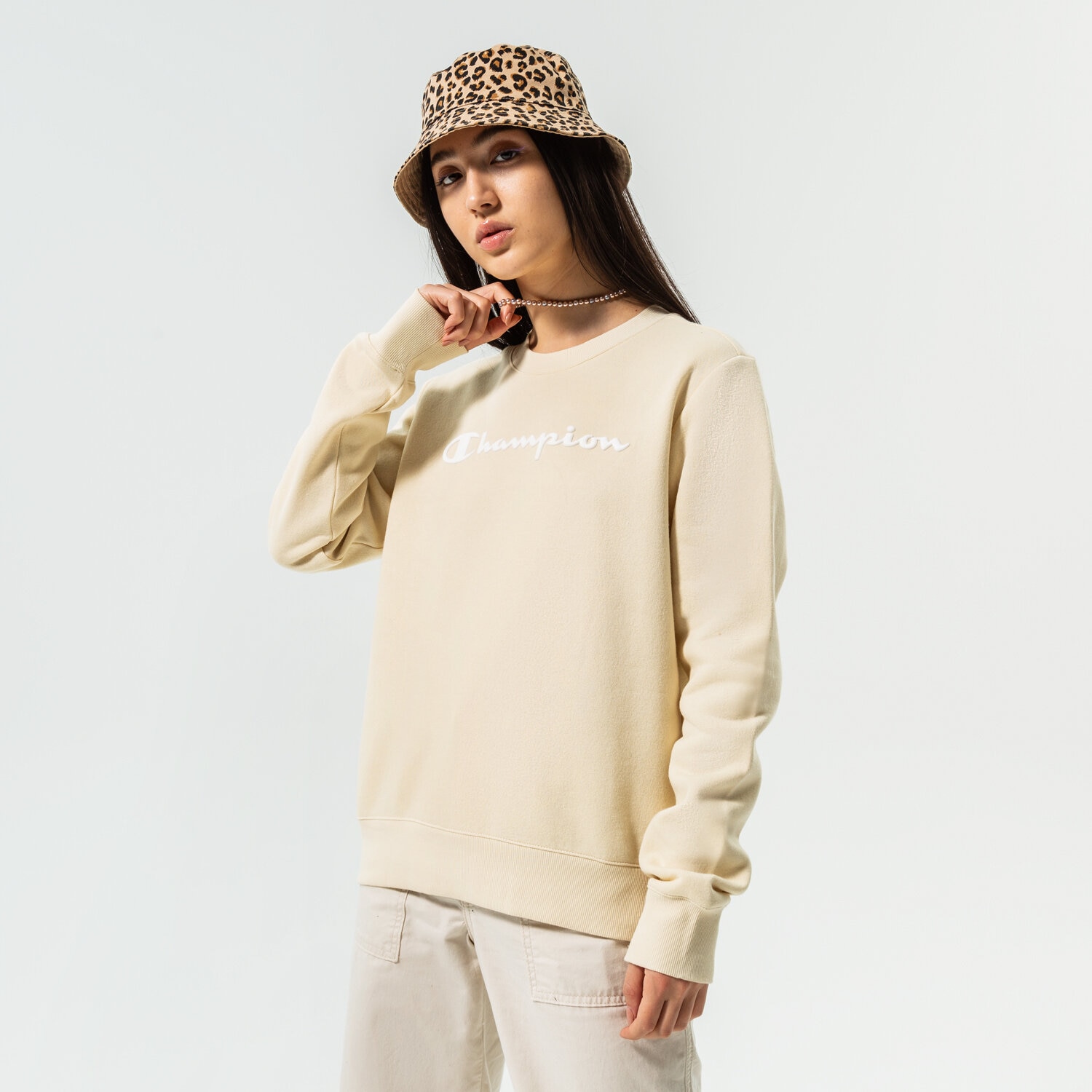 Damen CHAMPION SWEATSHIRT CREWNECK SWEATSHIRT  115391YS014 Beige