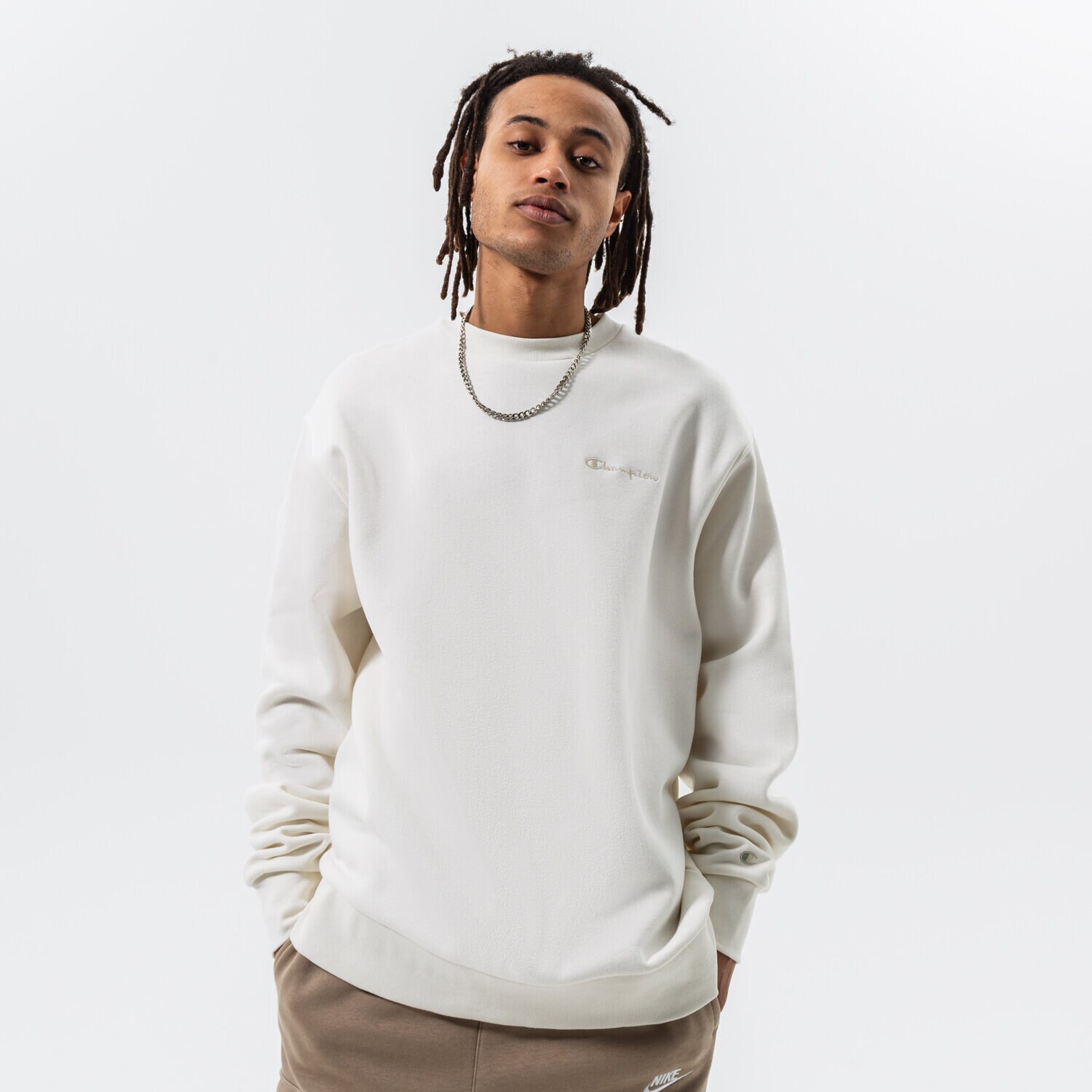 Herren CHAMPION SWEATSHIRT CREWNECK SWEATSHIRT 217918YS084 Weiß