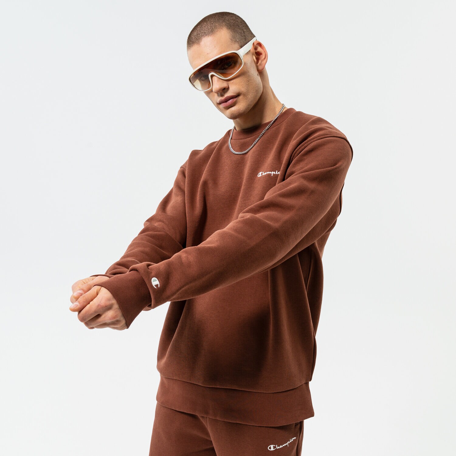 Herren CHAMPION SWEATSHIRT CREWNECK SWEATSHIRT 217918MS534 Braun