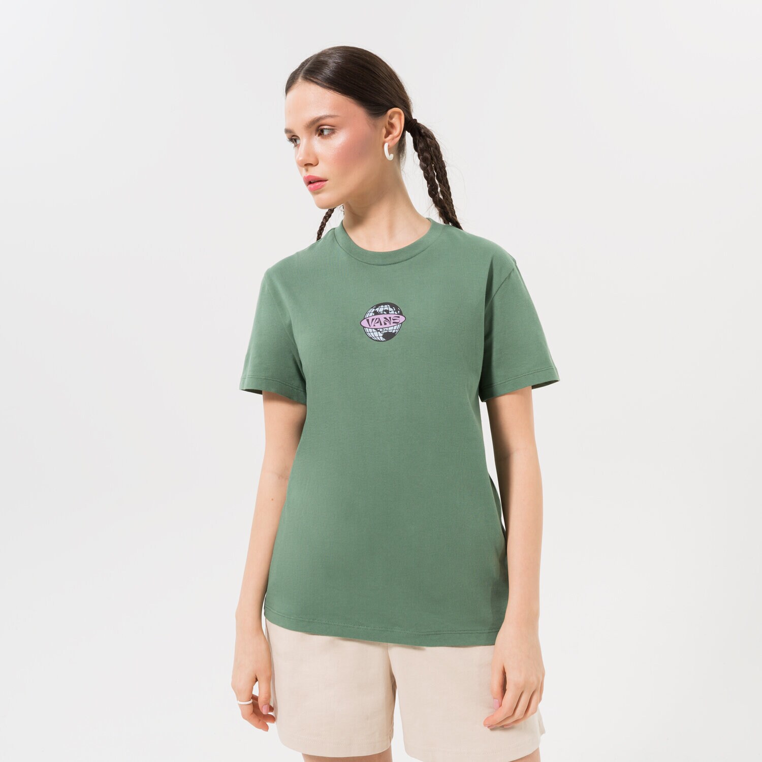 Damen T-Shirt VANS T-SHIRT EARTH & SUN BFF SS VN0A7TN3YQW1 Grün