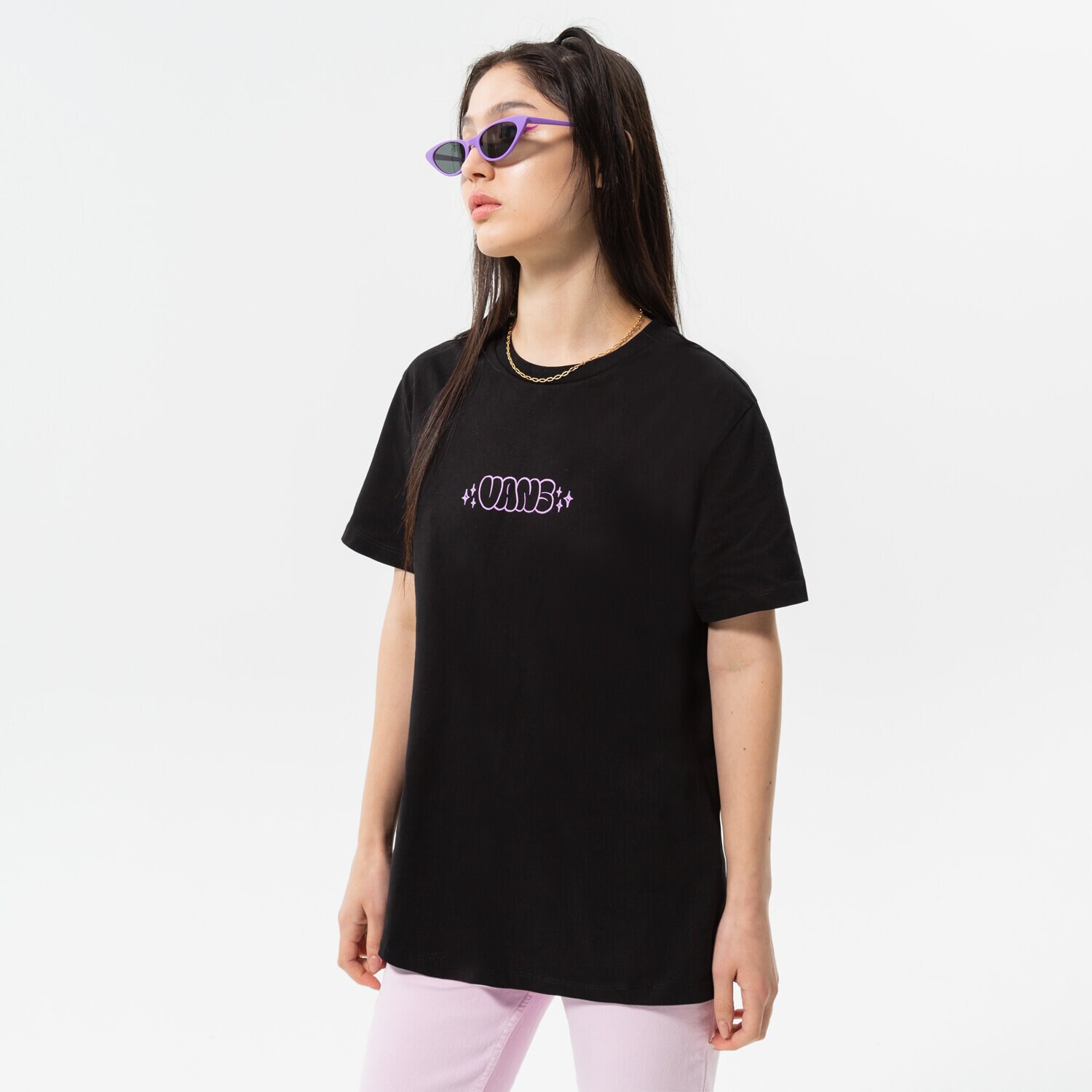 Damen T-Shirt VANS T-SHIRT DISCHORD BFF SS VN0A7TN2BLK1 Schwarz