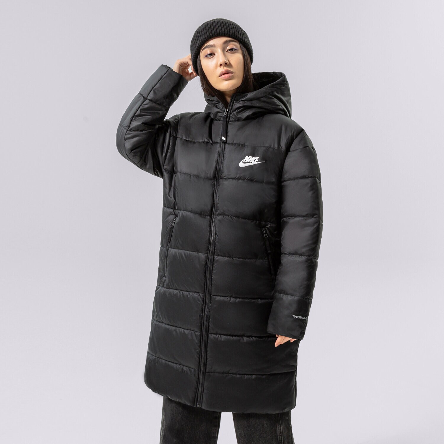 Damen Winterjacke NIKE SWOOSH PARKA JACKET DX1798-010 Schwarz
