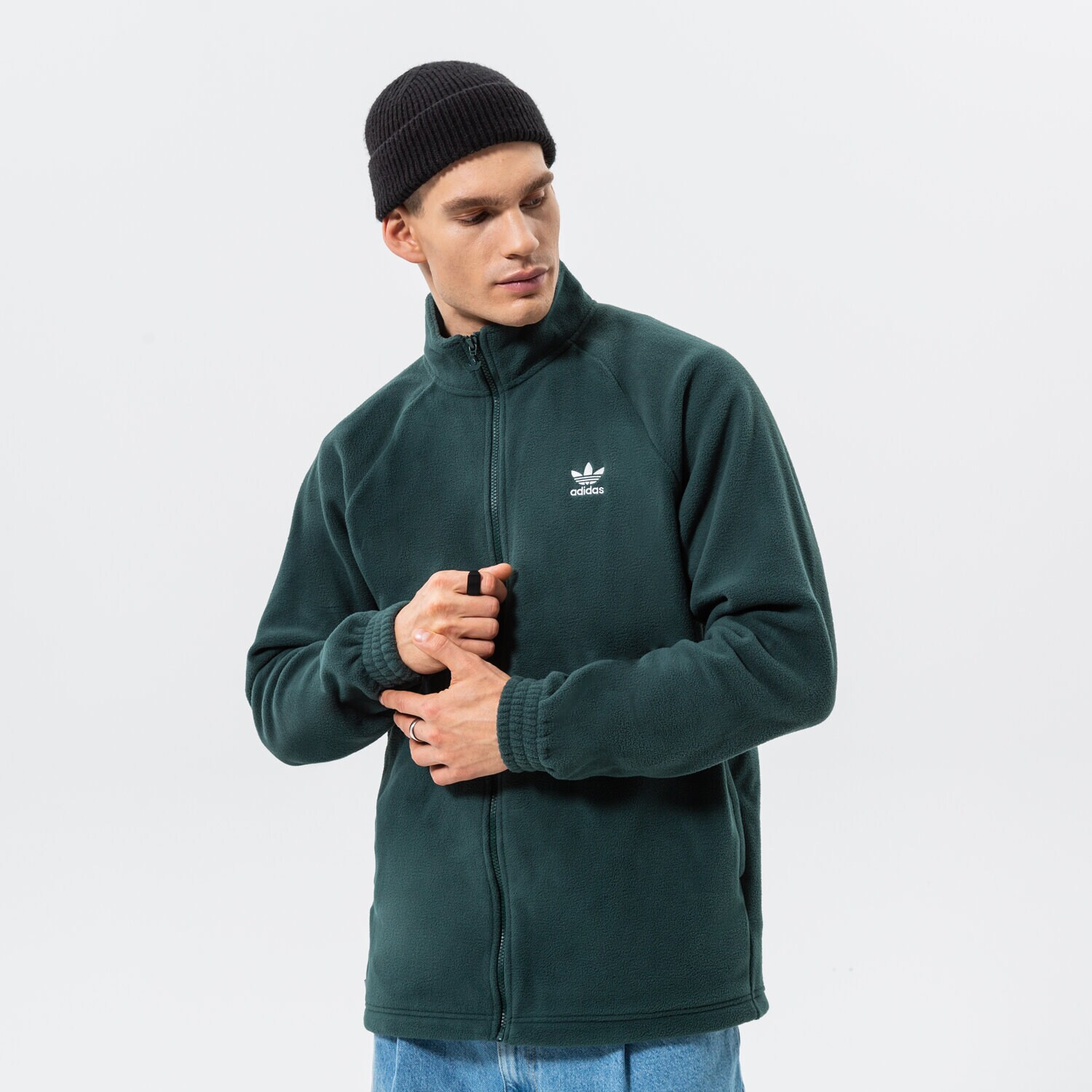Herren ADIDAS ZIP HOODIE TREFOIL FZ HK7297 Grün