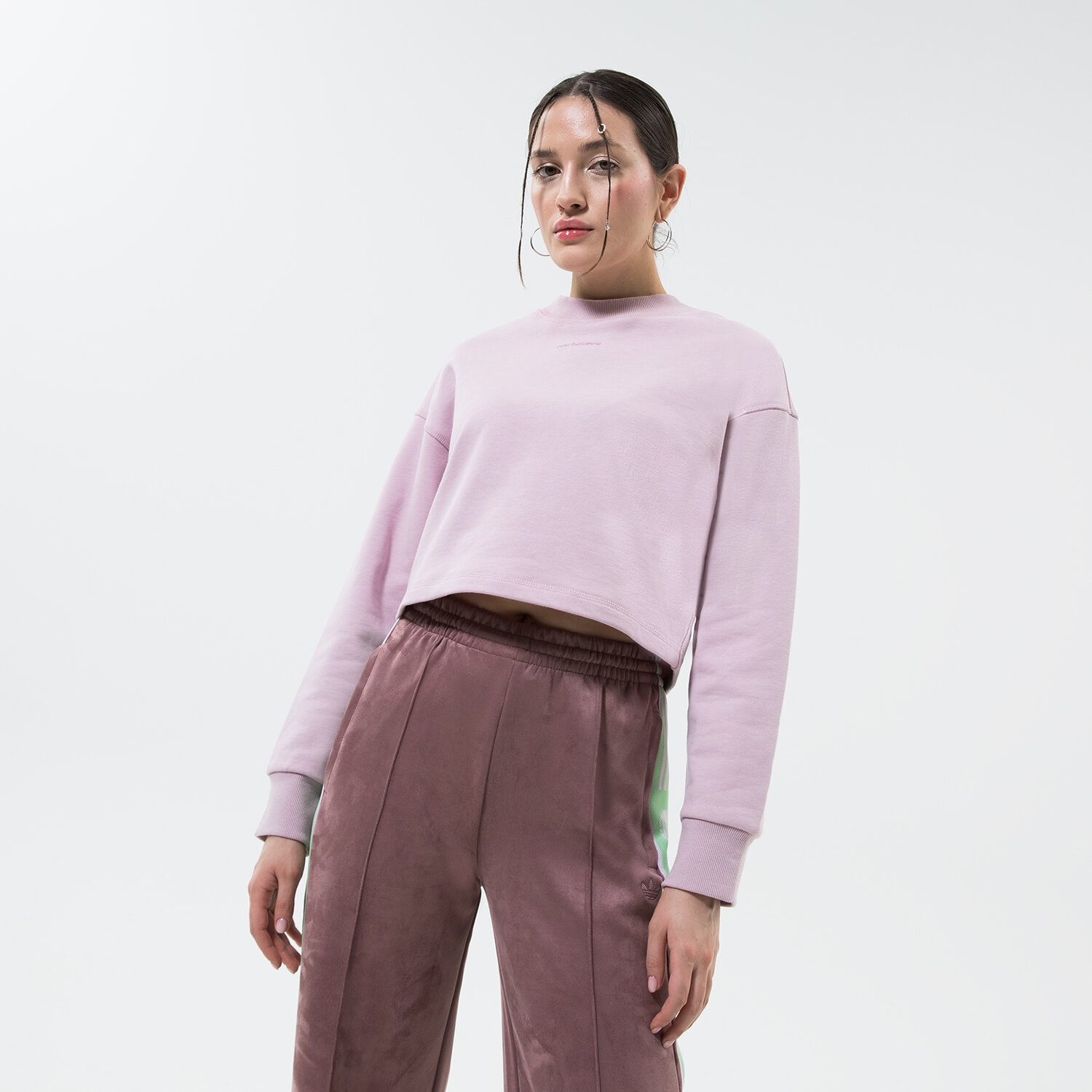Damen NEW BALANCE SWEATSHIRT ATHLETICS NATURE STATE WT23555VSW Rosa