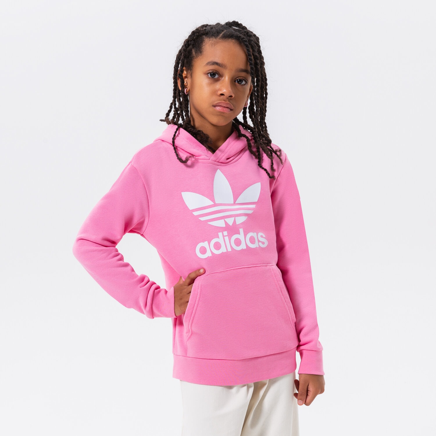 Kinder ADIDAS HOODIE TREFOIL HOODIE GIRL HK0271 Rosa