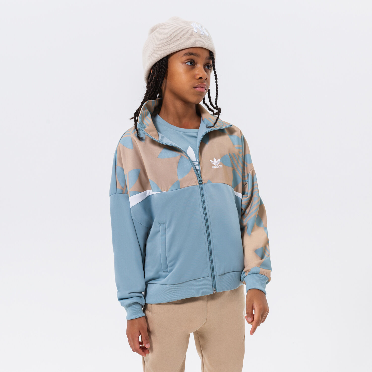 Kinder ADIDAS SWEATSHIRT MIT REIßVERSCHLUSS TRACK TOP GIRL HL6875 Blau