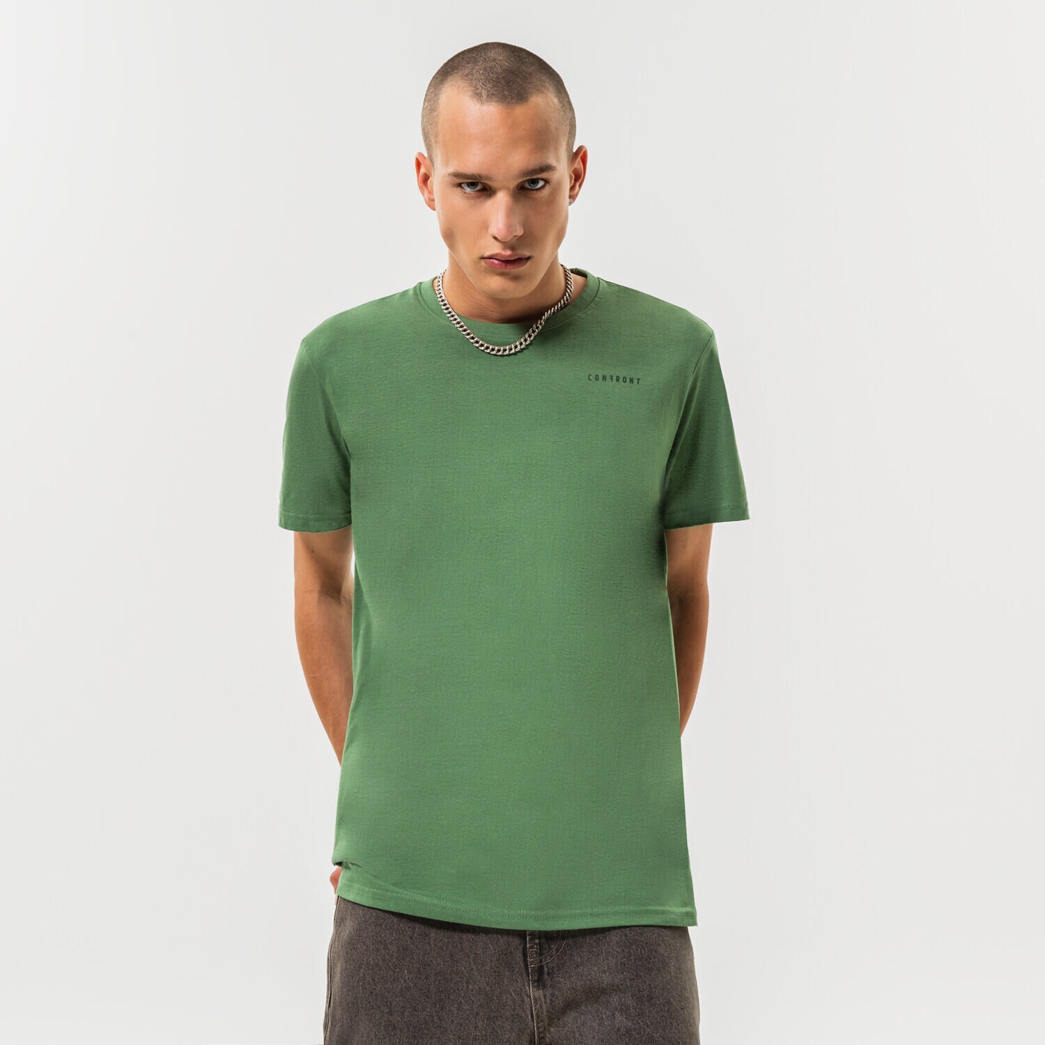 Herren T-Shirt CONFRONT T-SHIRT CONFRONT BASIC T-SHIRT CF322TSM90001 Grün