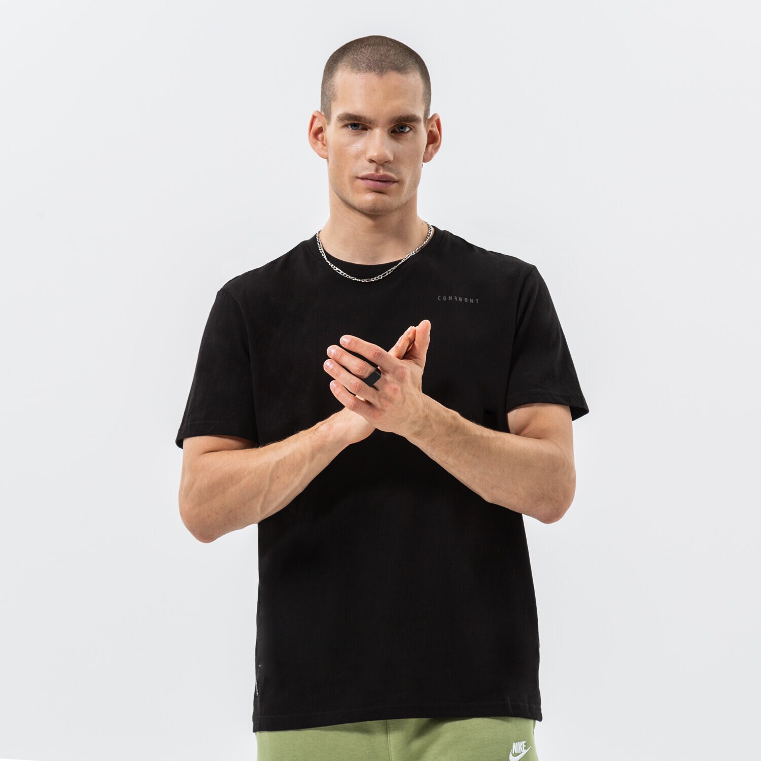Herren T-Shirt CONFRONT T-SHIRT CONFRONT BASIC T-SHIRT CF122TSM90002 Schwarz