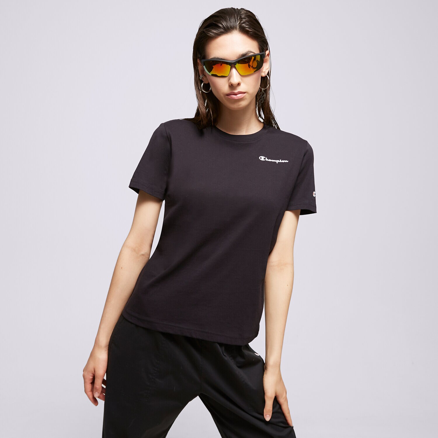 Damen T-Shirt CHAMPION T-SHIRT CREWNECK T-SHIRT 1115939KK001 Schwarz