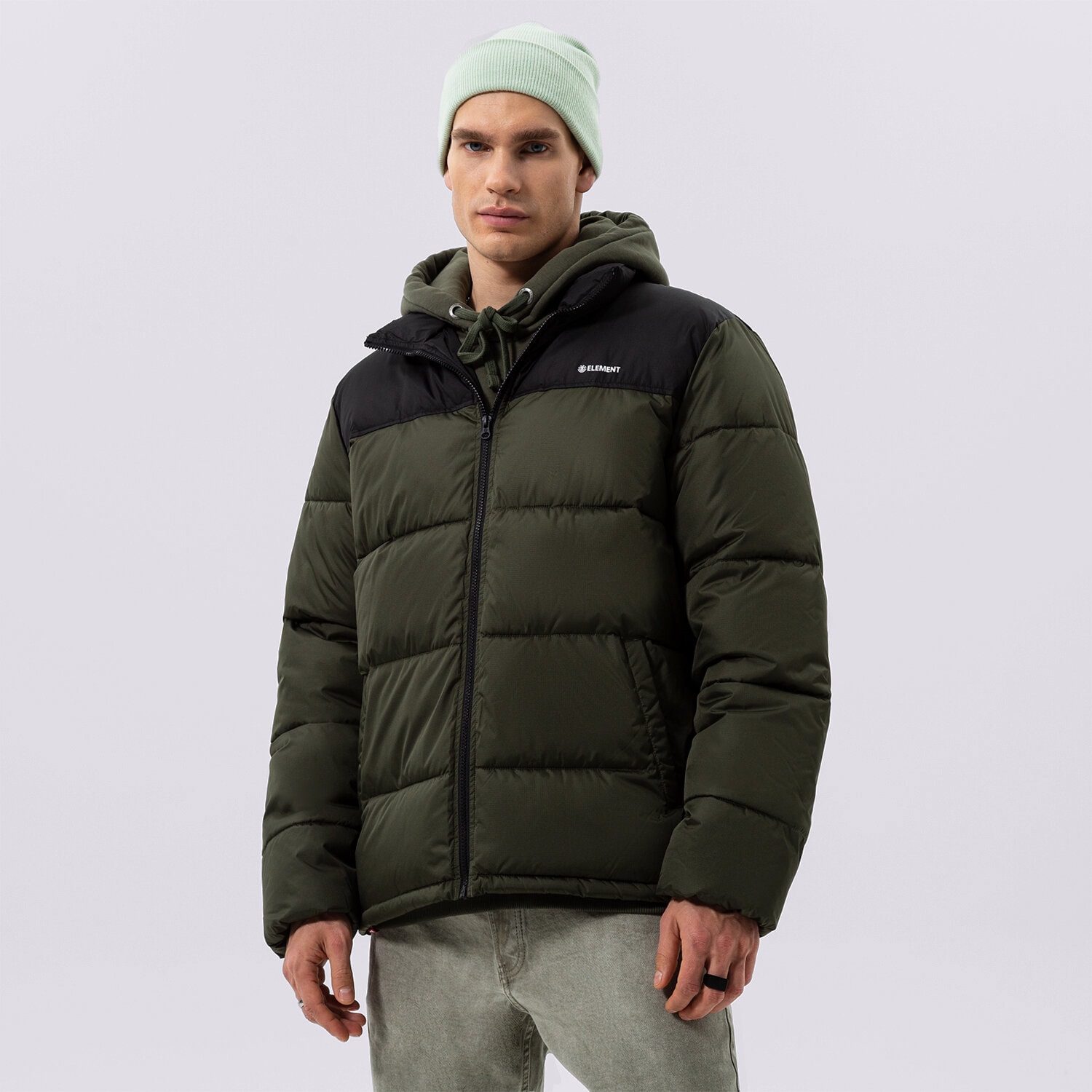 Herren Winterjacke ELEMENT DAUNENJACKE ALDER ARCTIC FUNDAMENTAL F1JKE6-1366 Khaki
