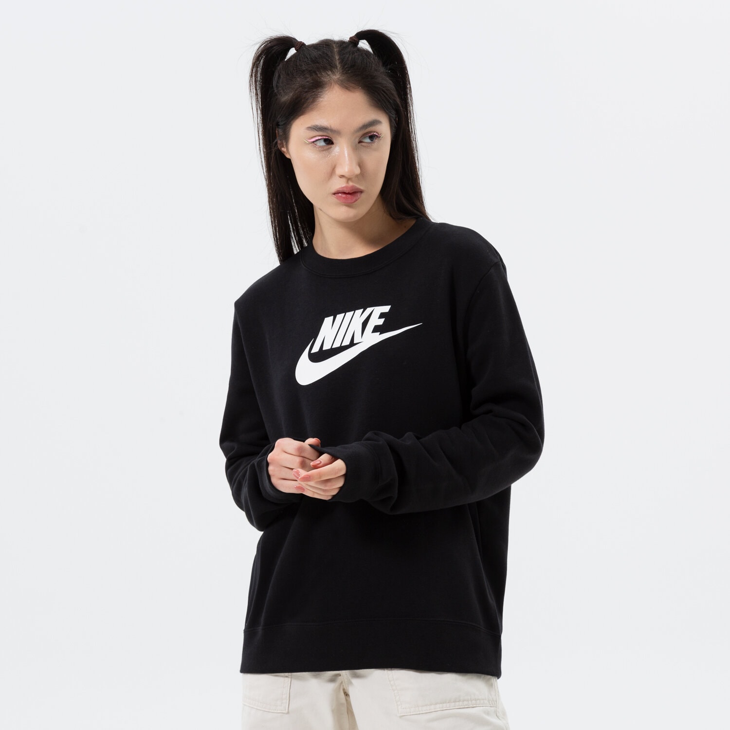 Black nike crew sweatshirt best sale