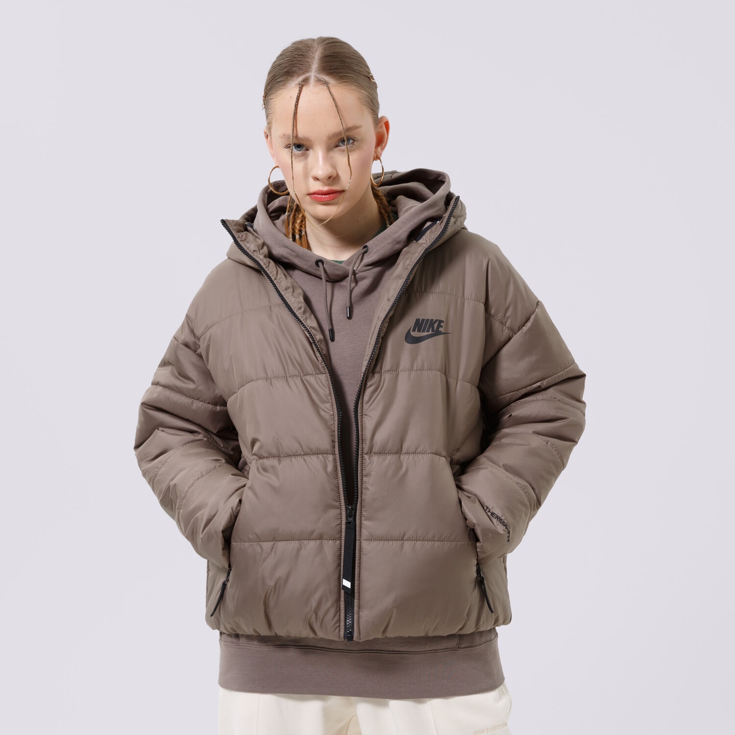 Damen Winterjacke NIKE JACKE WINTER W NSW SYN TF RPL HD JKT DX1797-040 Braun