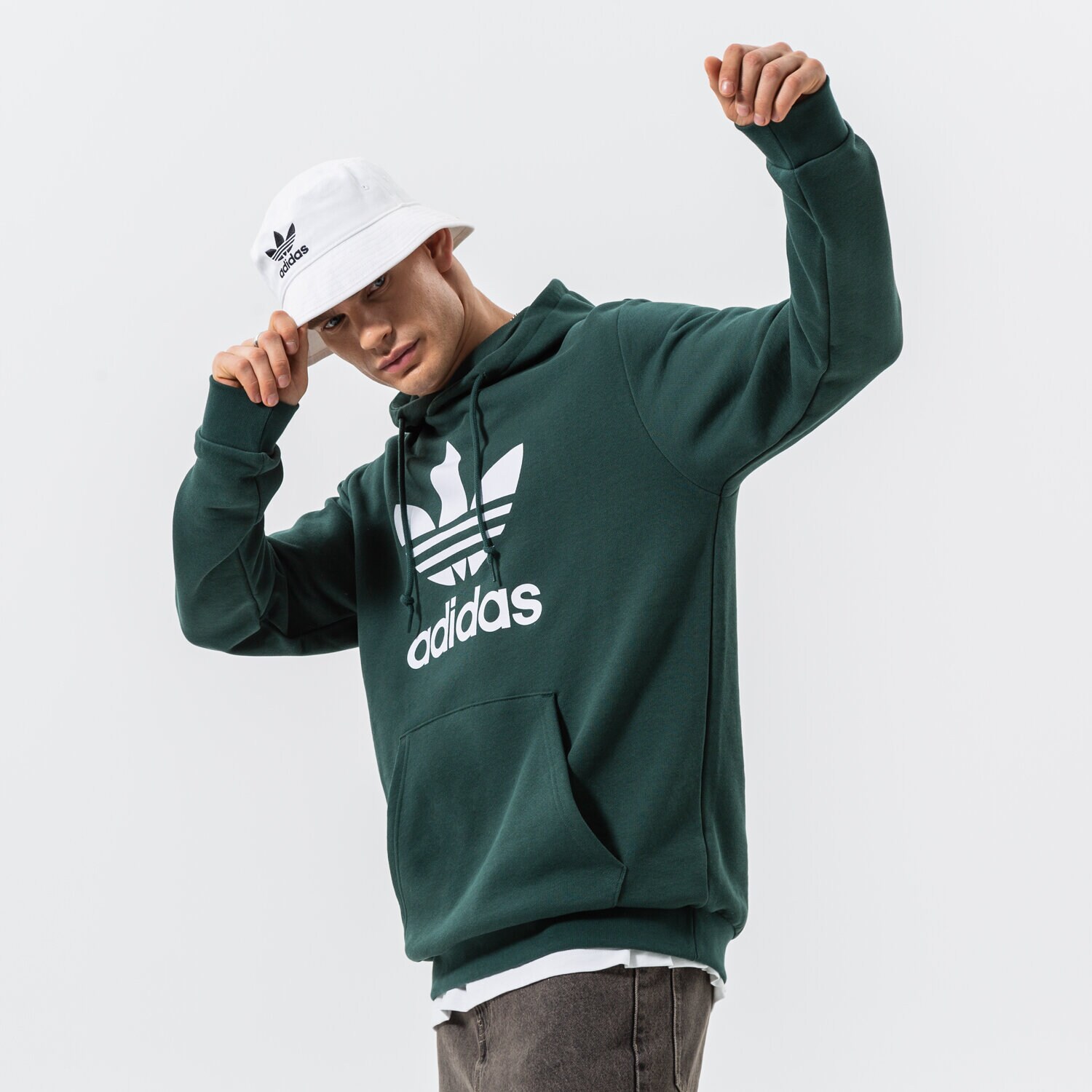 Herren ADIDAS HOODIE TREFOIL HOODY HK7270 Grün