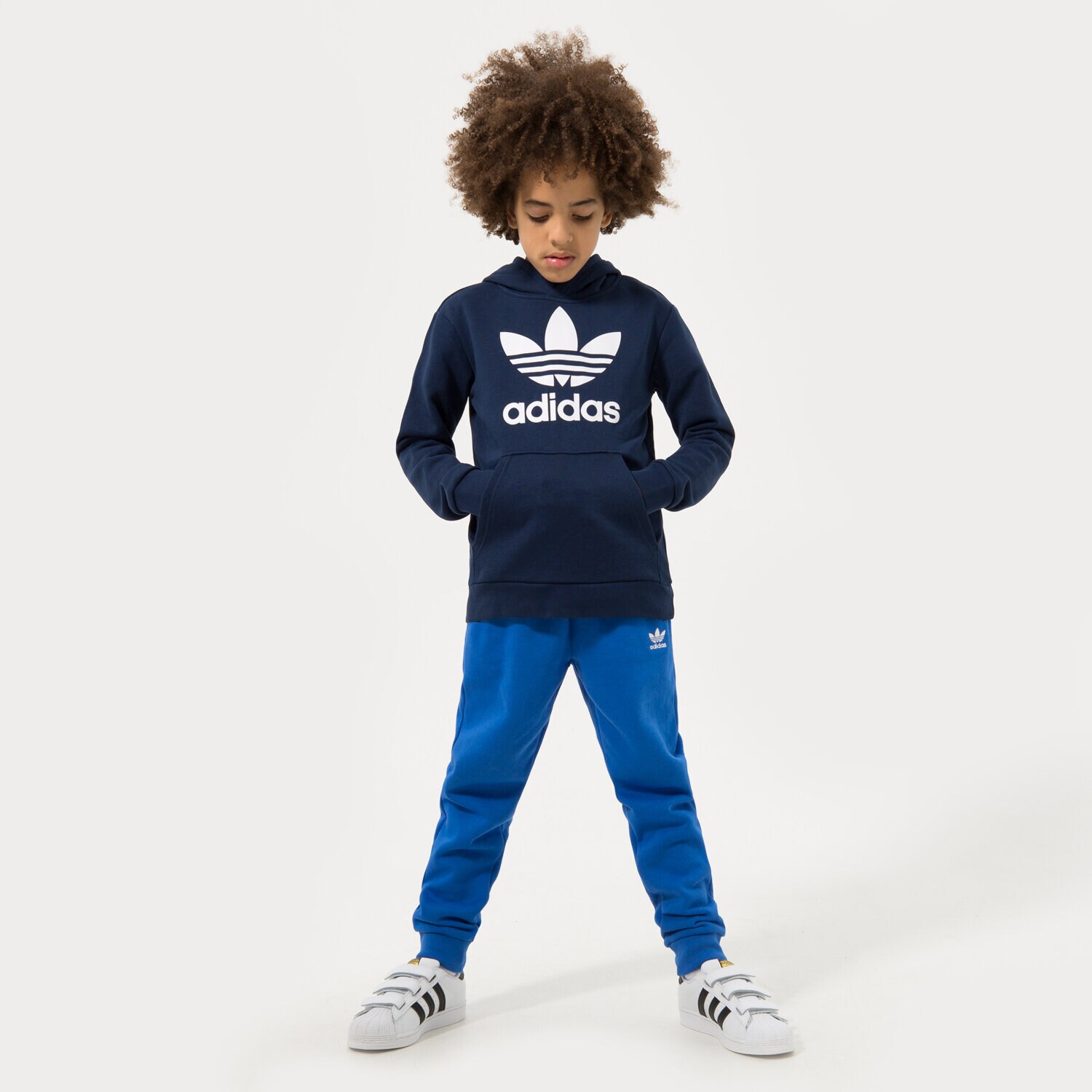 Kinder ADIDAS HOODIE TREFOIL HOODIE BOY HK0272 Schwarz
