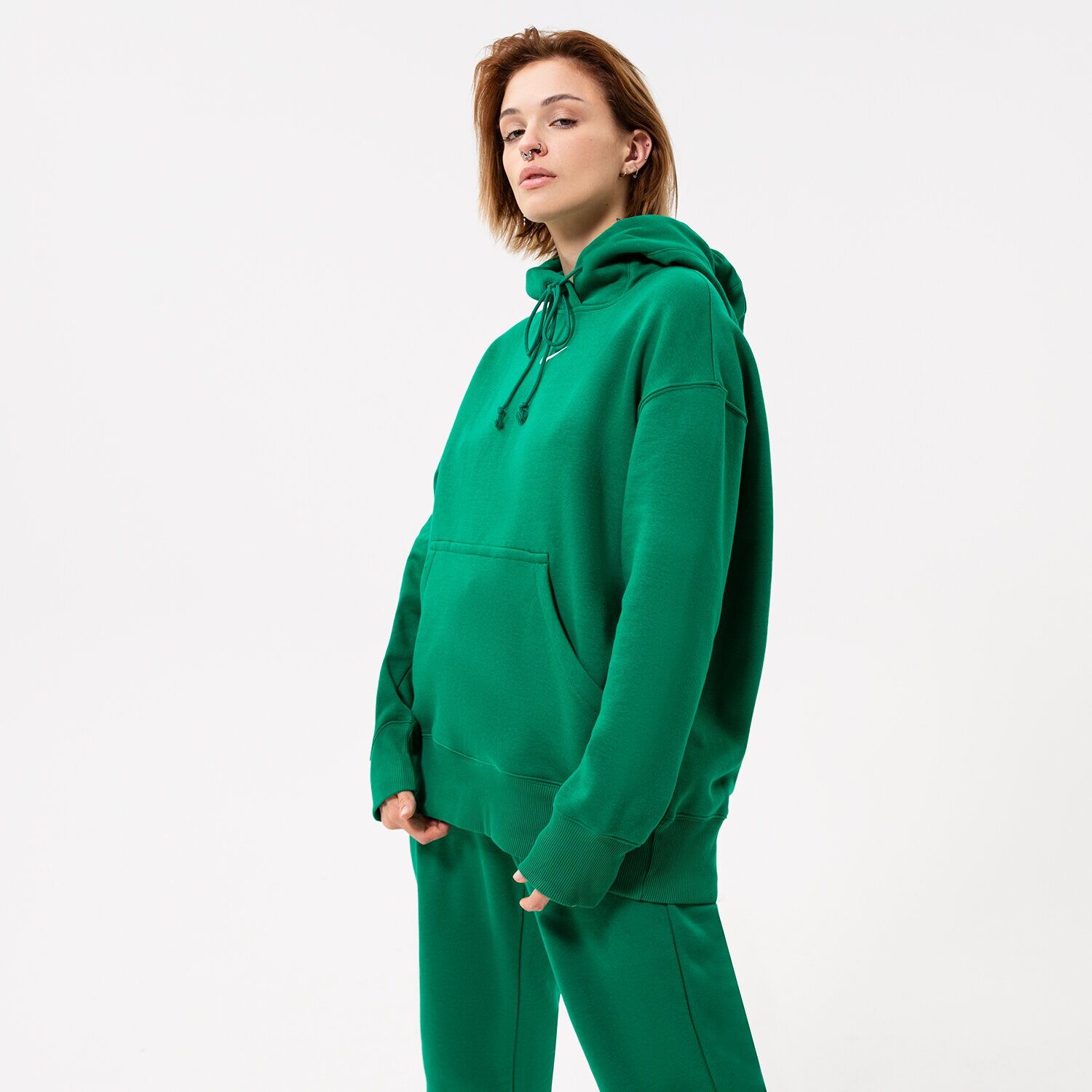Damen NIKE HOODIE W NSW PHNX FLC OS PO HOODIE DQ5860-365 Grün