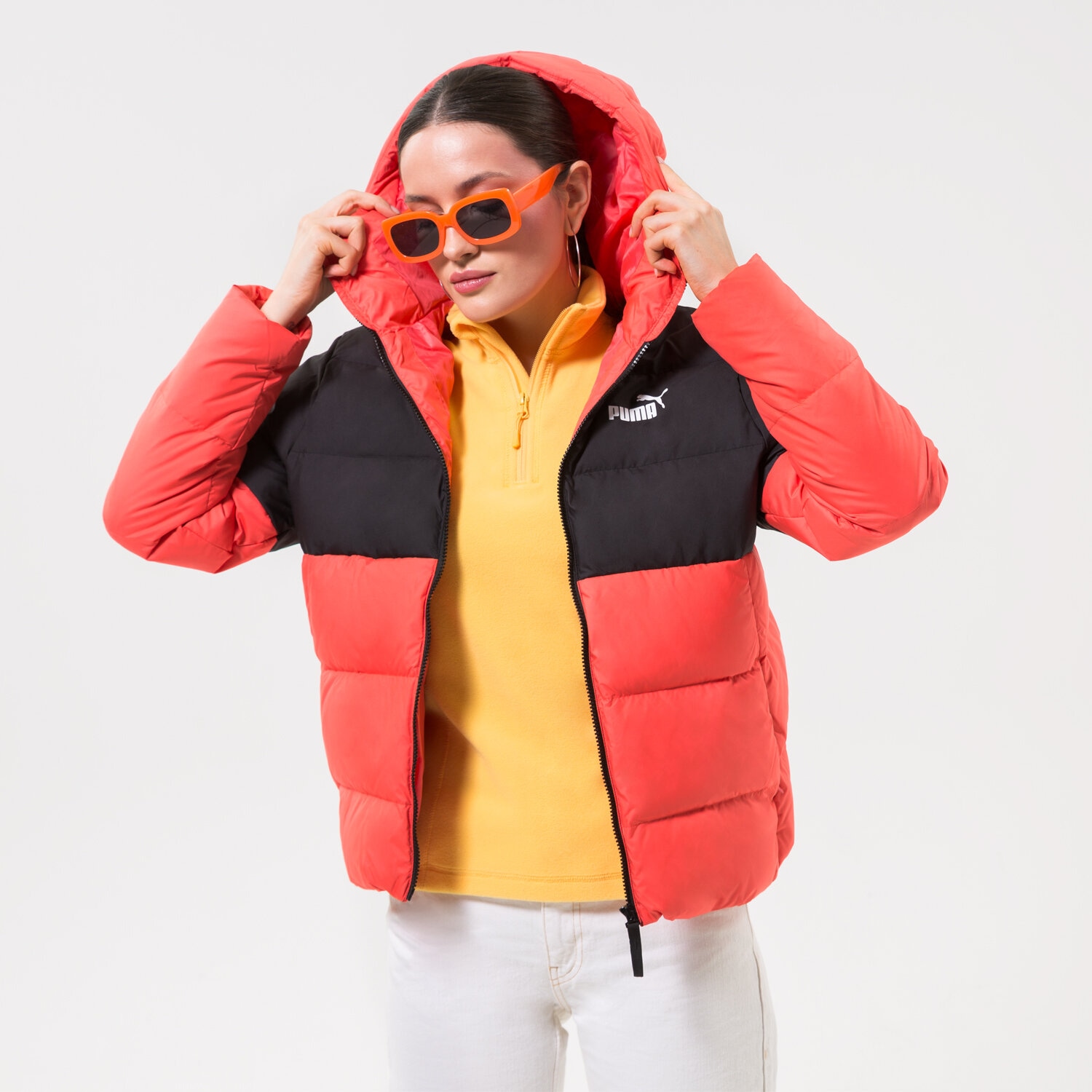 Damen Winterjacke PUMA JACKE WINTER PUMA POWER HOODED DOWN PUFFER 849394 35 Rosa