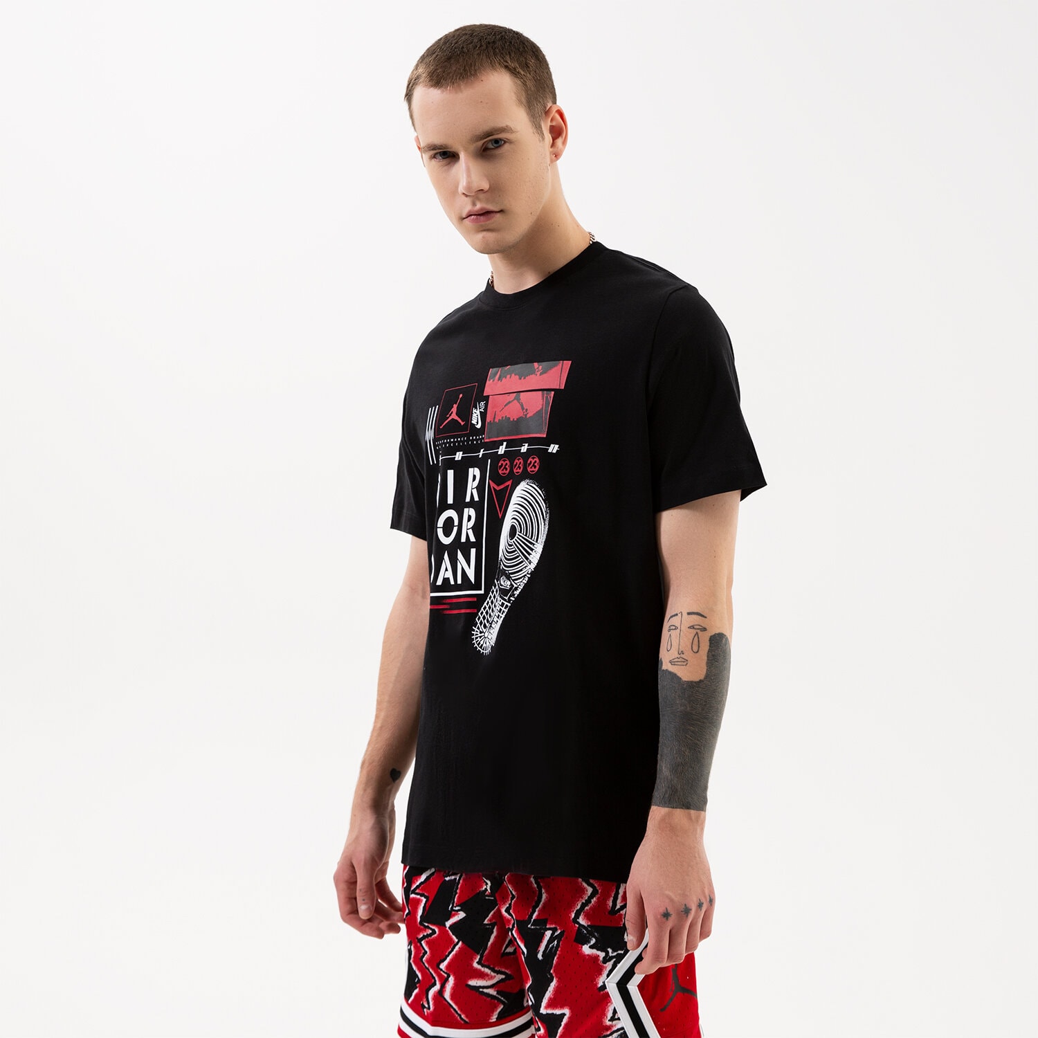 Herren T-Shirt JORDAN T-SHIRT PRINT GRAPHIC T-SHIRT DM1424-010 Schwarz