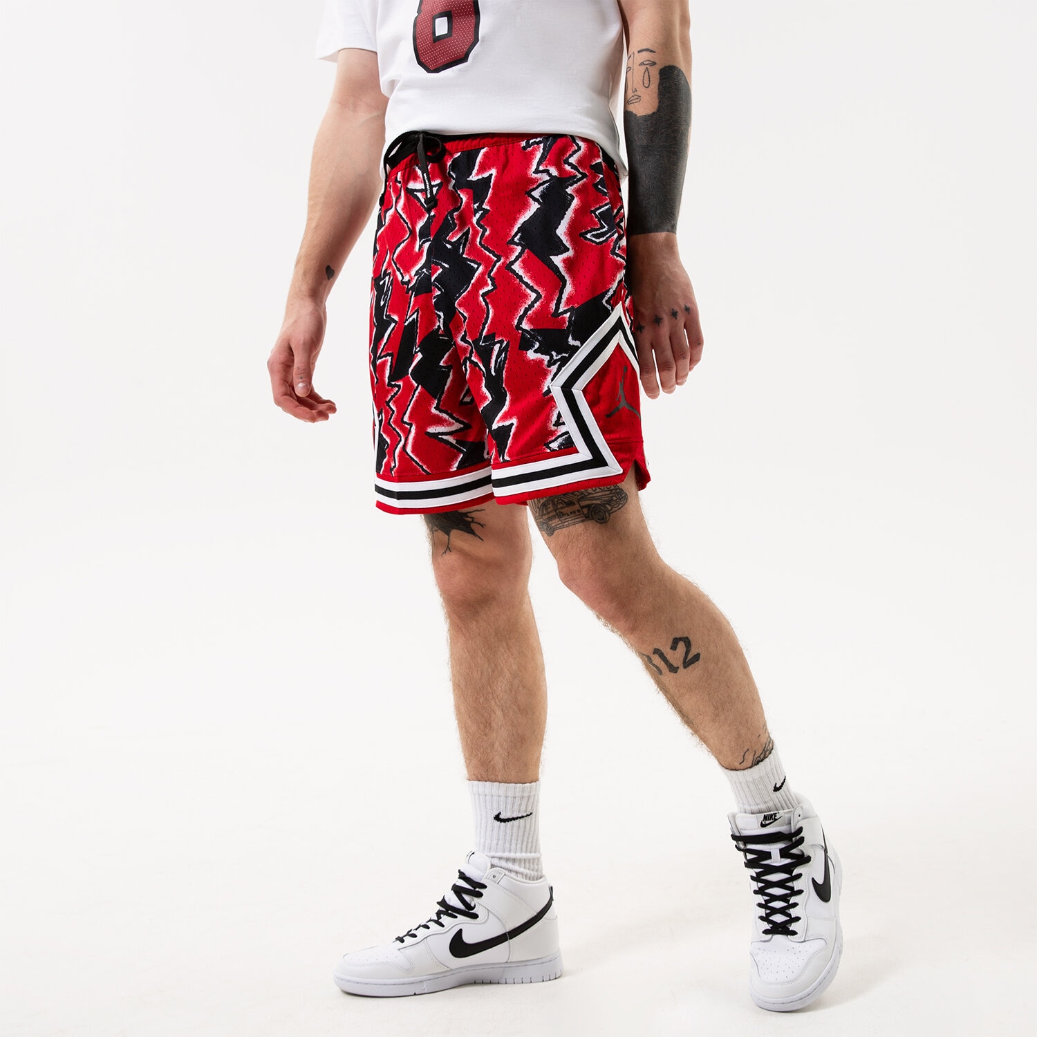 Herren Shorts JORDAN SHORTS M J FLT MVP STMT GFX FLC PNT DQ7334-687 Rot