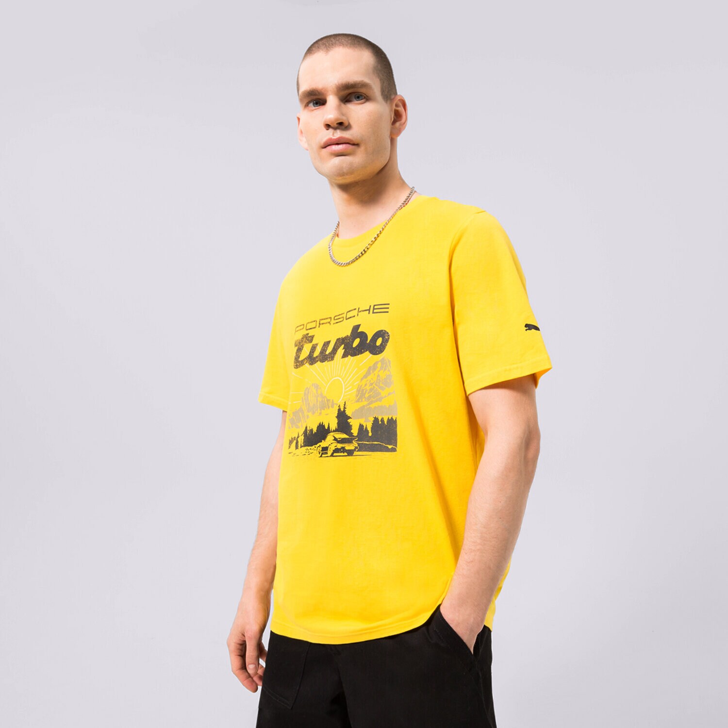 Herren T-Shirt PUMA T-SHIRT PUMA PL GRAPHIC TEE 2 534832-02 Gelb