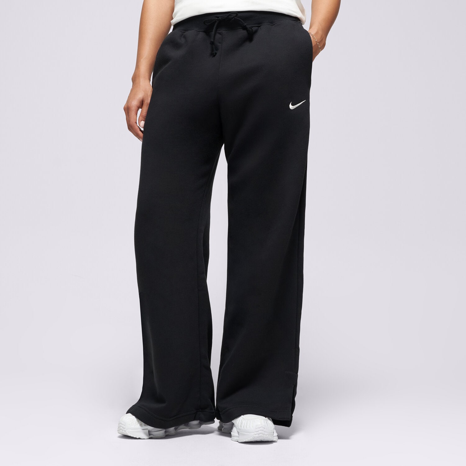 Damen Hosen NIKE HOSE W NSW PHNX FLC HR PANT WIDE DQ5615-010 Schwarz