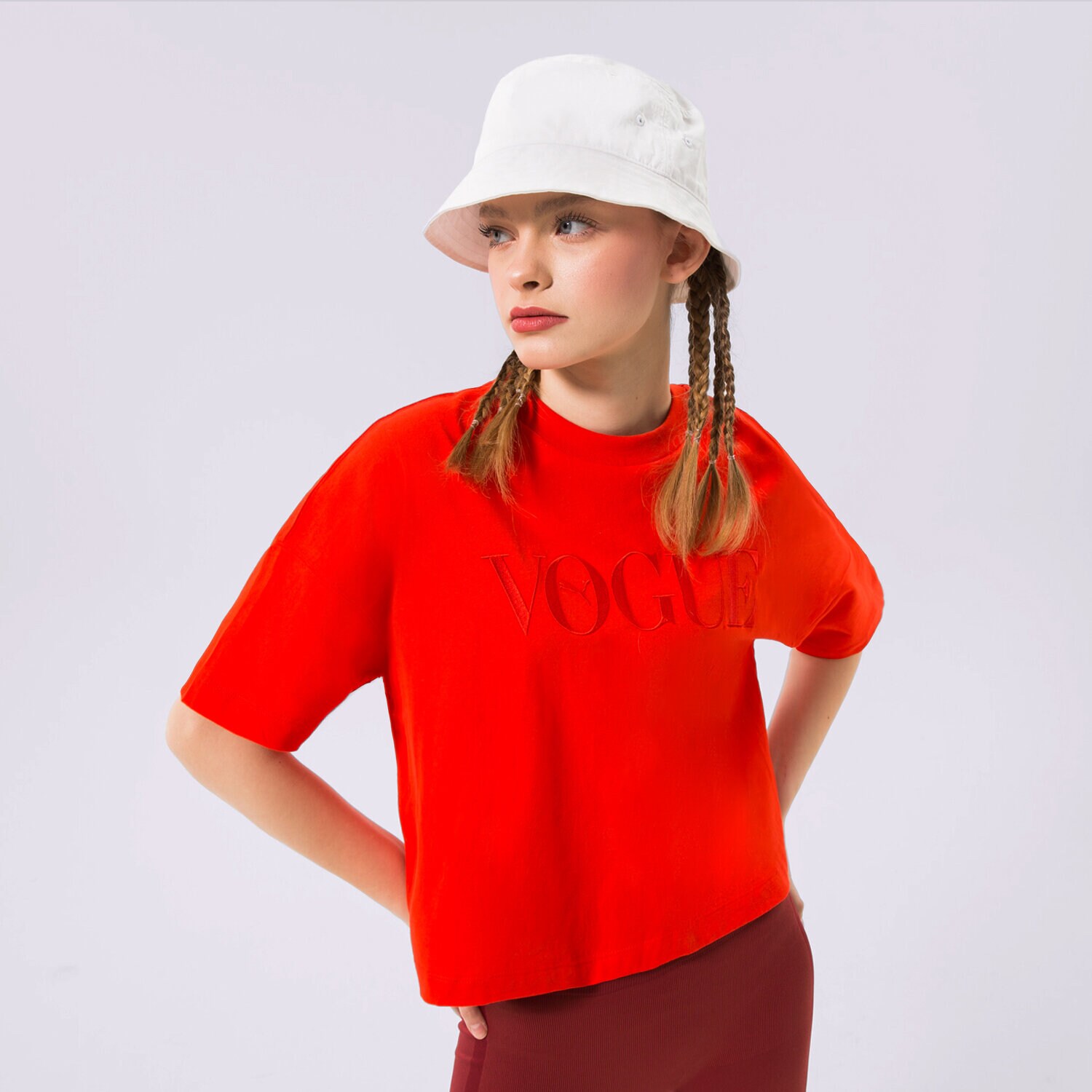 Damen T-Shirt PUMA T-SHIRT PUMA X VOGUE GRAPHIC TEE 534691-95 Rot