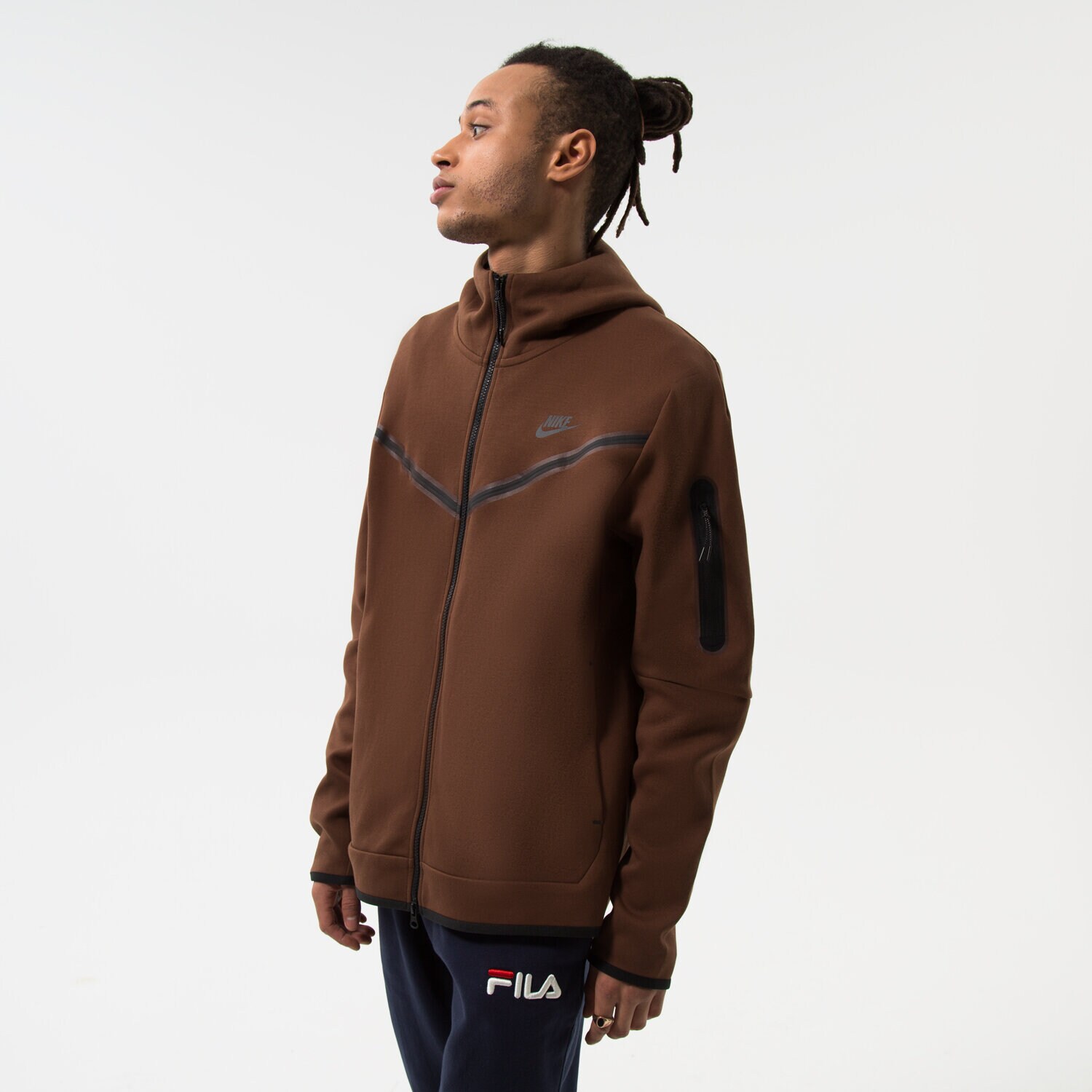 Herren NIKE SWEATSHIRT SPORTSWEAR TECH FLEECE CU4489-259 Braun