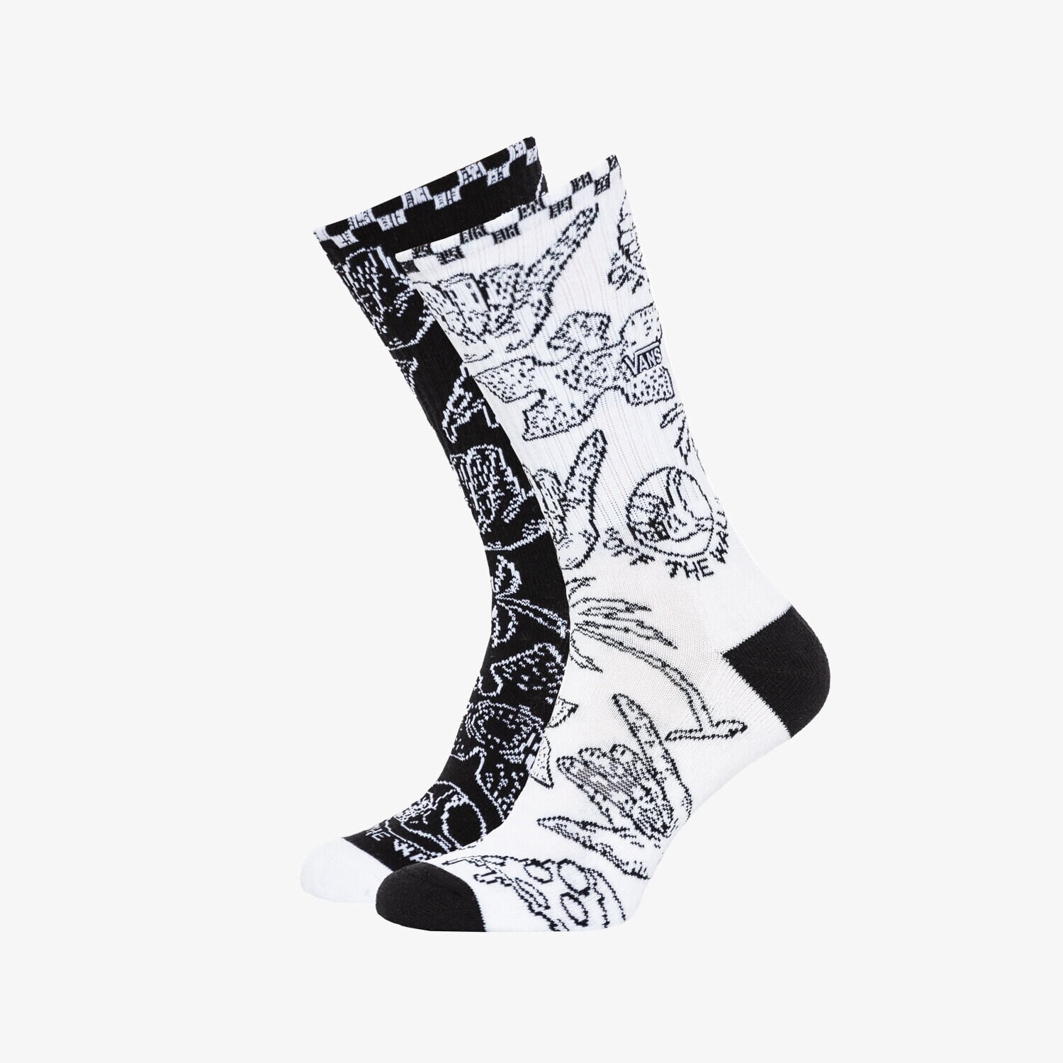 Damen Socken VANS SOCKEN STRANGER MISS MATCH SOCKS VN0007RQY281 Schwarz