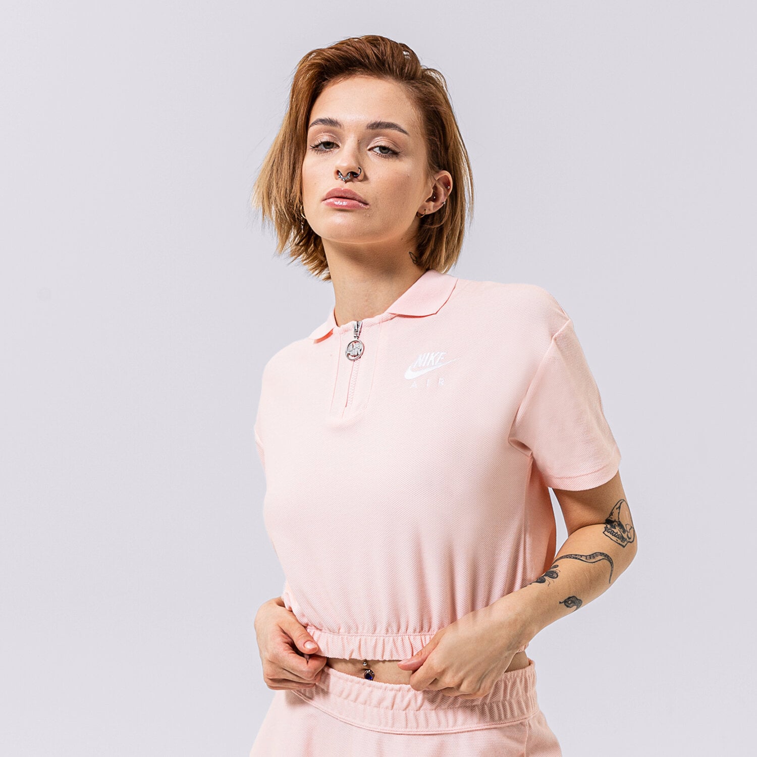 Damen T-Shirt NIKE T-SHIRT POLO DM6464-610 Rosa