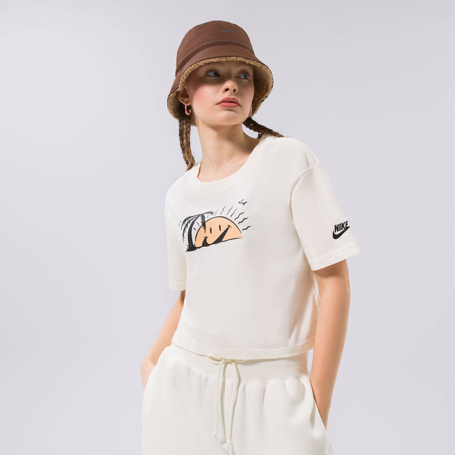 Damen T-Shirt NIKE  T-SHIRT SPORTSWEAR CROP DQ3309-133 Weiß