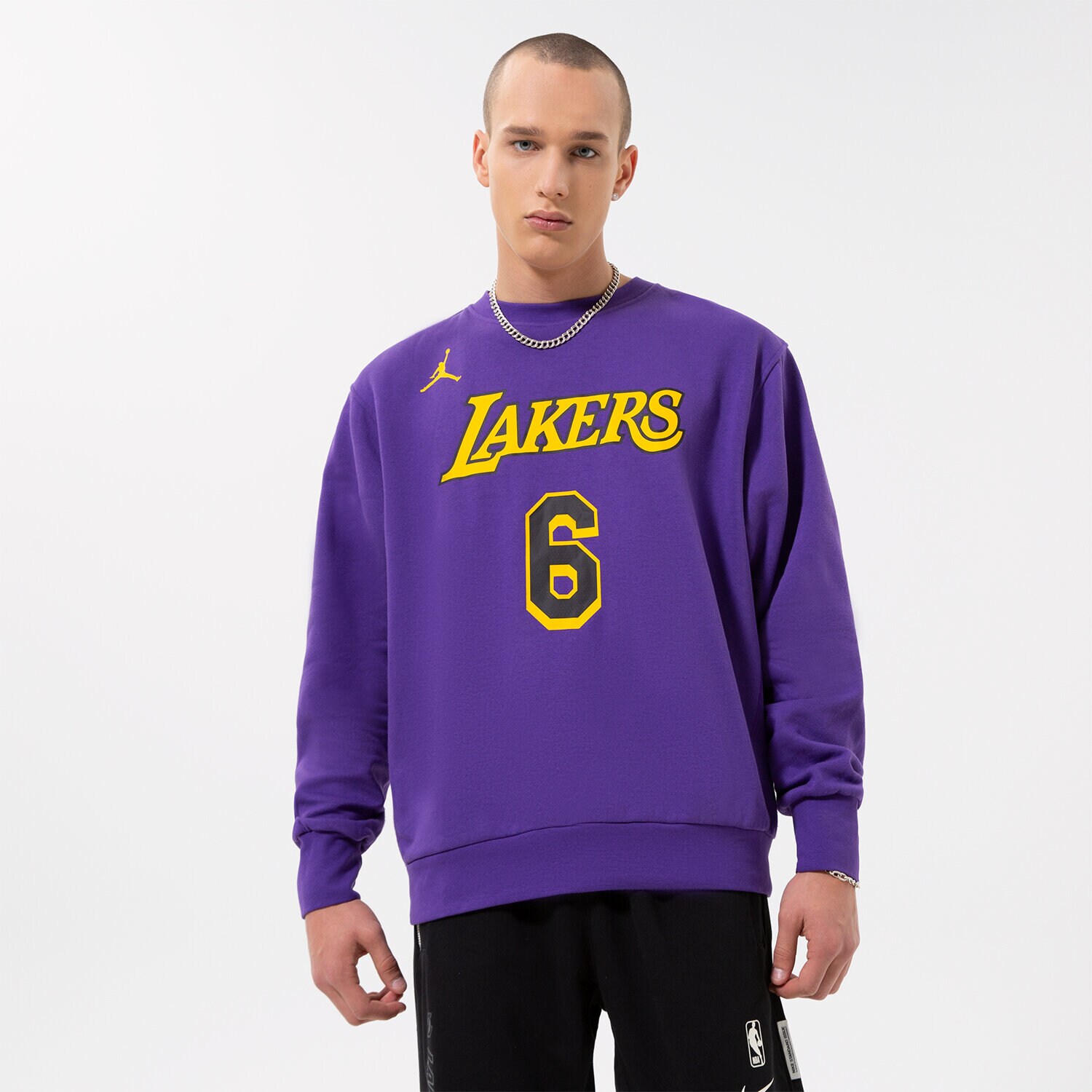 Herren NIKE SWEATSHIRT LAL M NK FLC CREW N&N CTS ST NBA DN4718-504 Violet