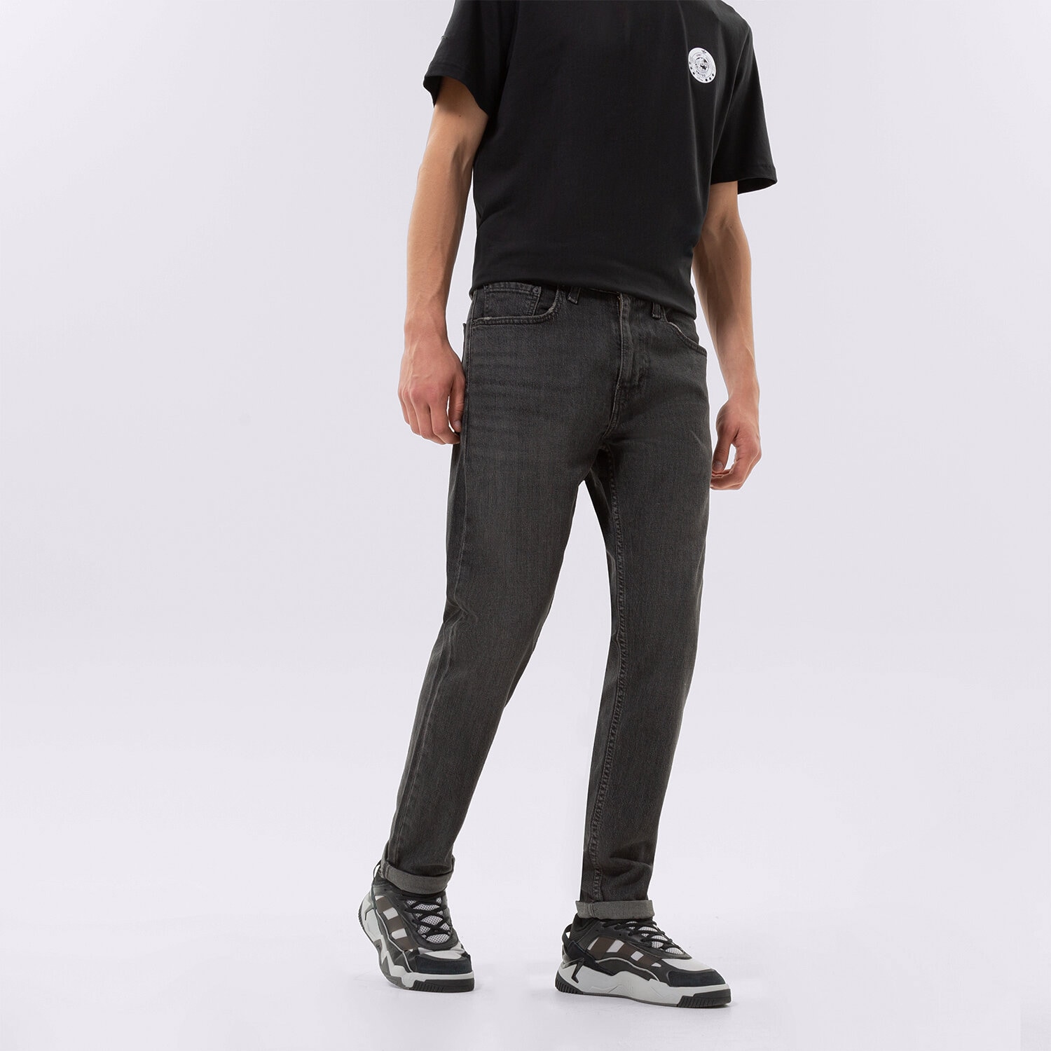 Herren Hosen LEVI'S HOSE 502 TAPER HI BALL 57783-0105 Schwarz