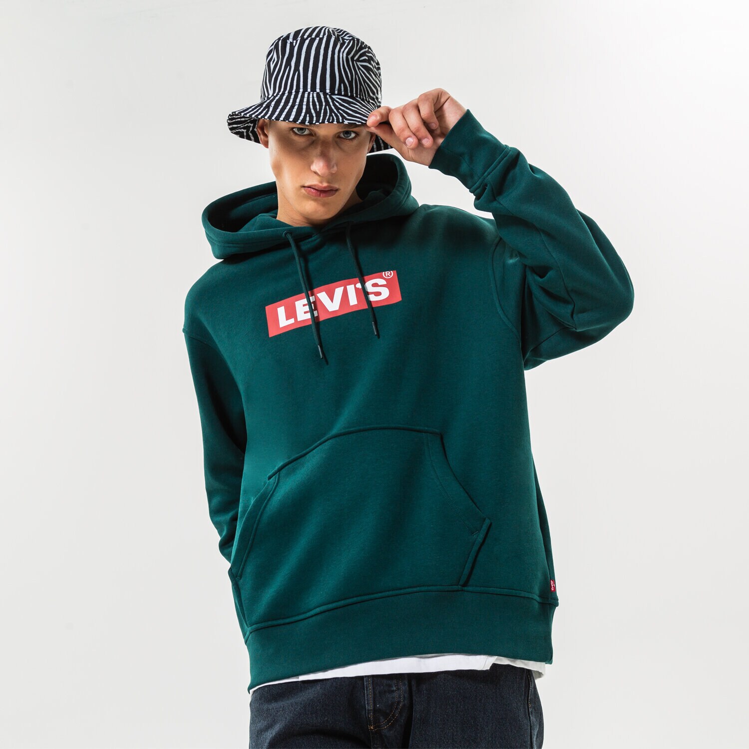Herren LEVI'S HOODIE RELAXED GRAPHIC PO 38479-0134 Grün