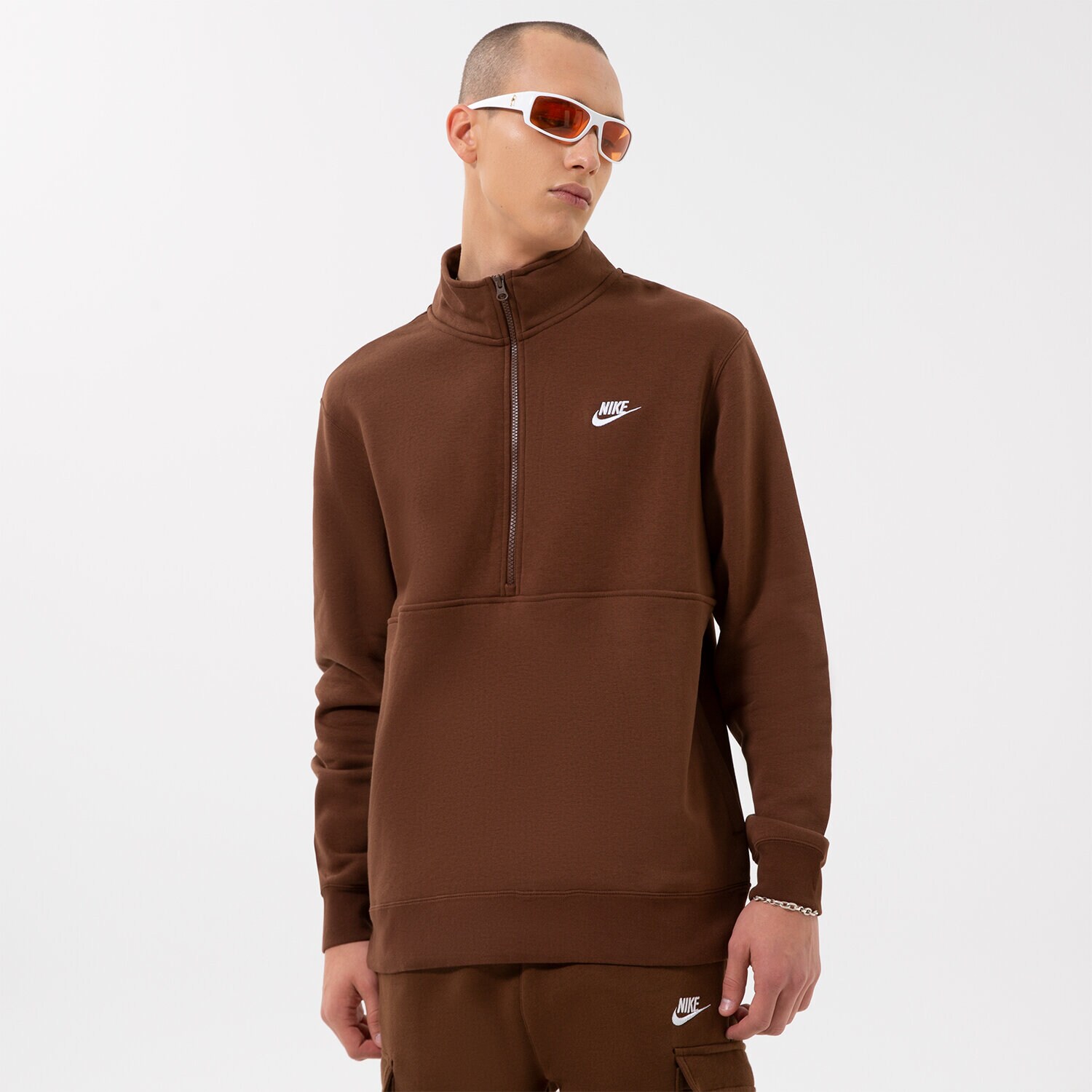 Herren NIKE SWEATSHIRT SPORTSWEAR CLUB DD4732-259 Braun