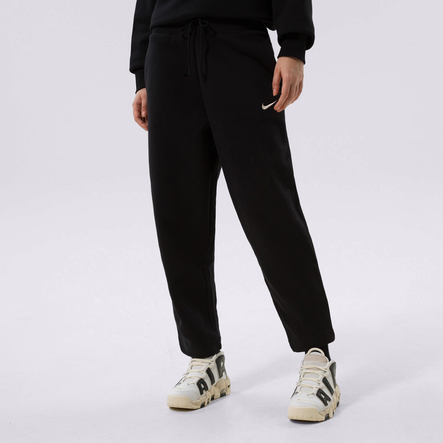 Damen Hosen NIKE HOSE W NSW PHNX FLC HR PANT CURVE DQ5678-010 Schwarz
