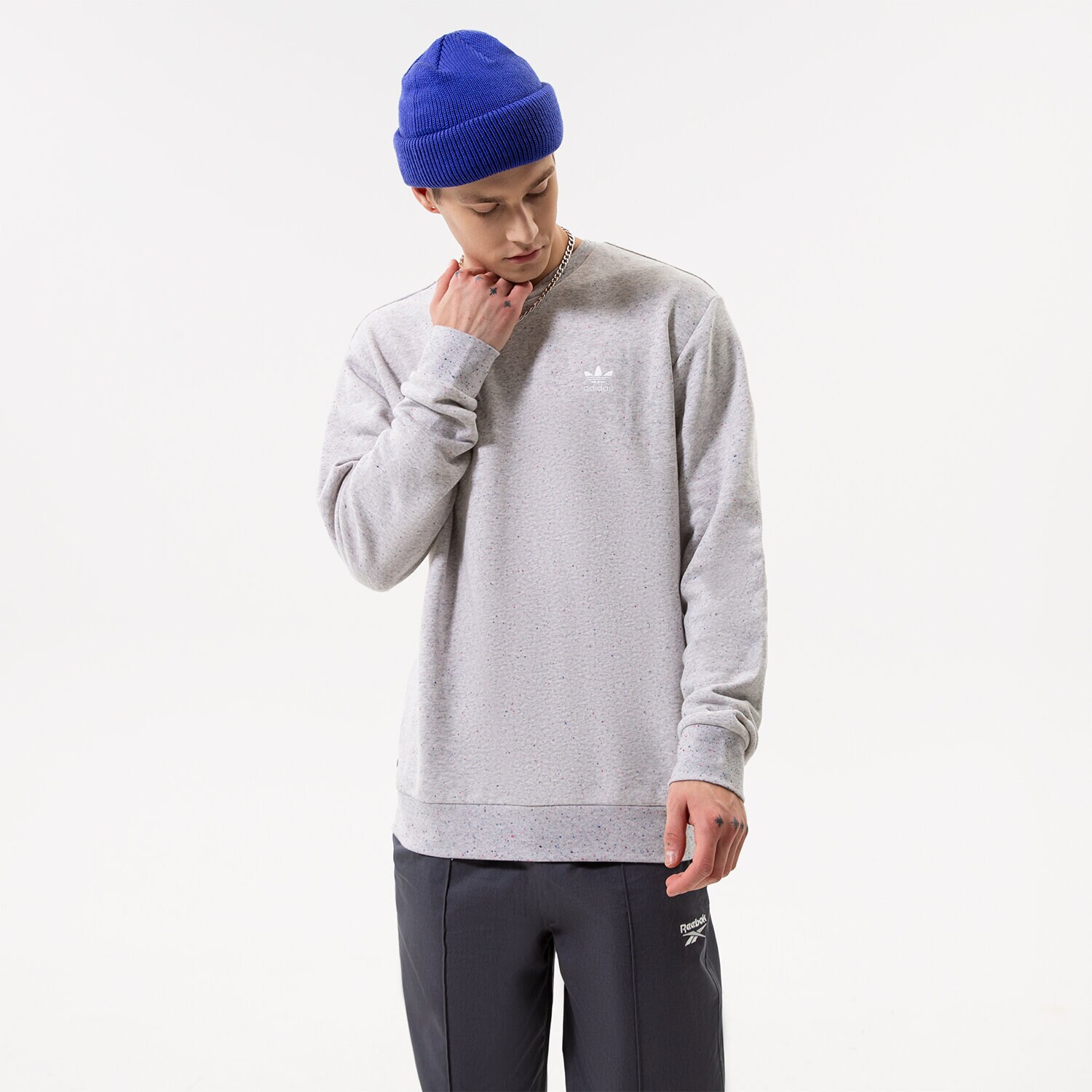 Herren ADIDAS SWEATSHIRT ESS+ SUST CREW HK2920 Grau