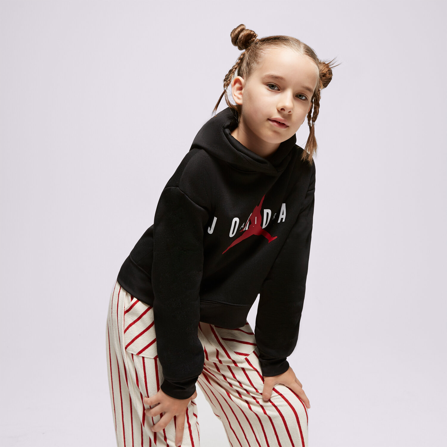 Kinder JORDAN HOODIE JUMPMAN SUSTAINABLE GIRL 45B914-023 Schwarz
