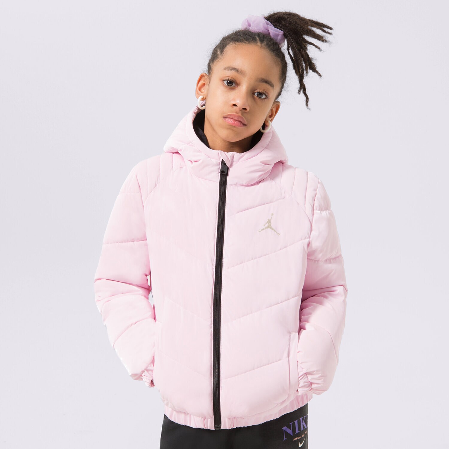 Kinder Übergangsjacke JORDAN JACKE WINTER SHINY CHEVRON QUILTING JKT GIRL 45B741-A9Y Rosa