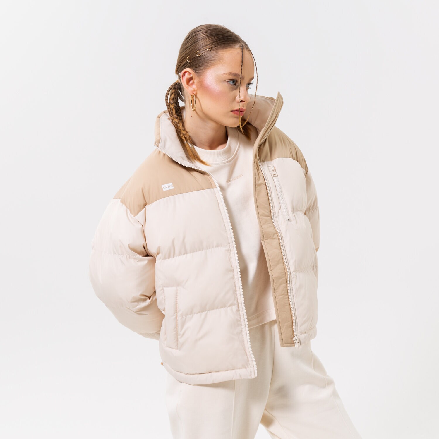 Damen Winterjacke LEVI'S JACKE WINTER NOE SHORT PUFFER A3286-0000 Beige