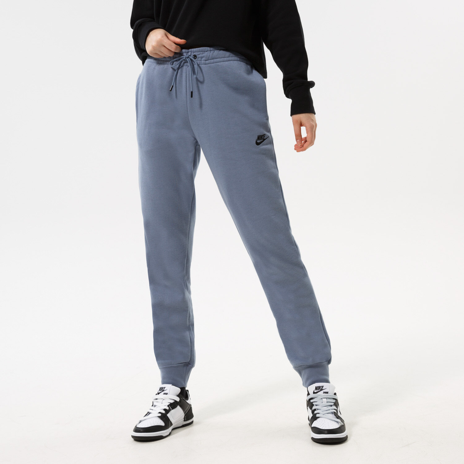 Damen Hosen NIKE HOSE W NSW ESSNTL REG FLC MR DX2320-493 Blau