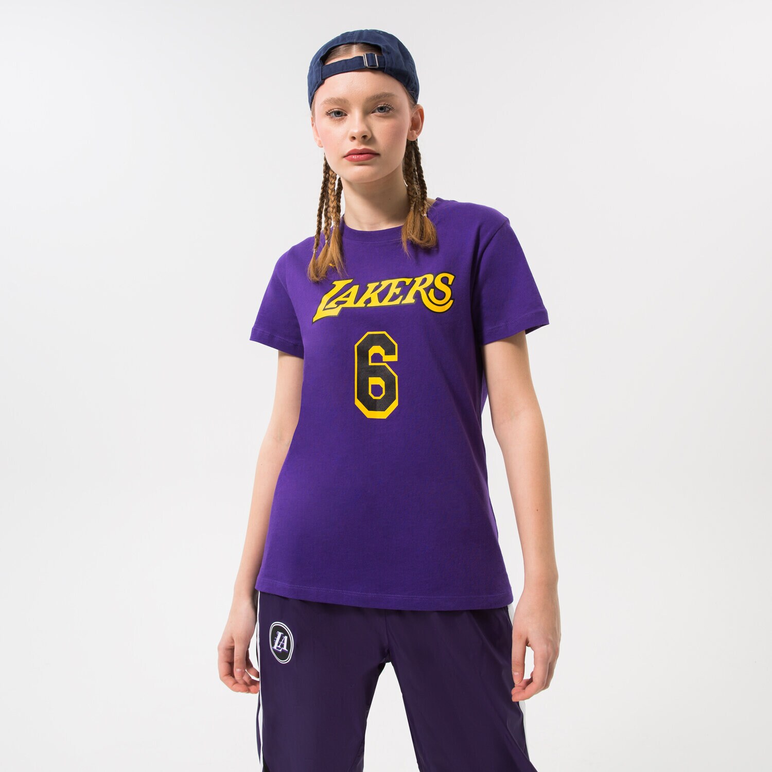 Damen T-Shirt NIKE T-SHIRT LAL W NK ES STMT NN TEE NBA DV6345-504 Violet